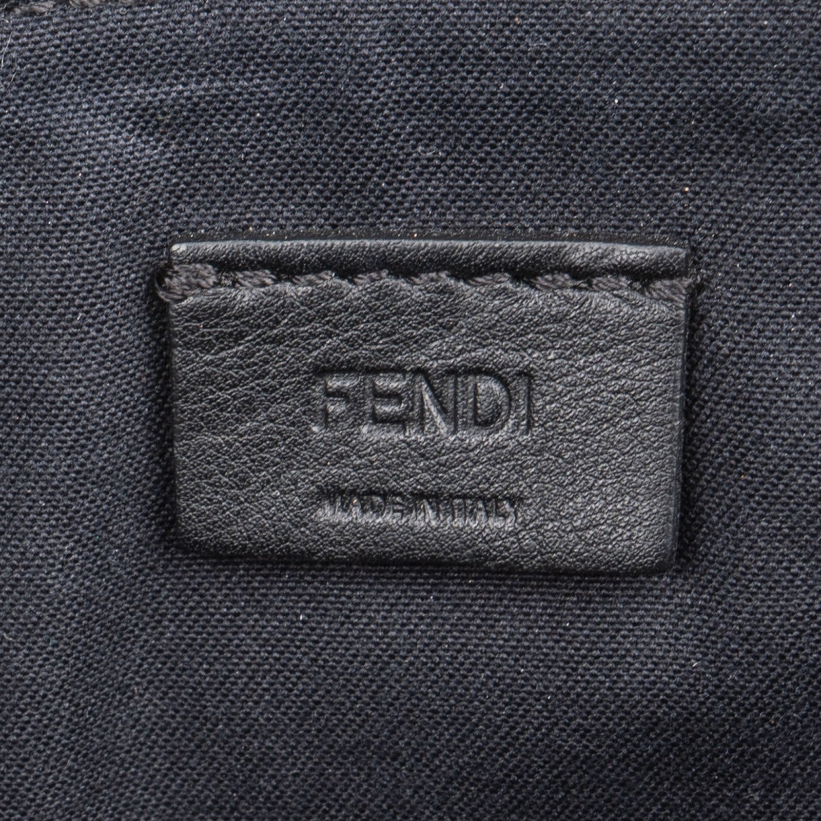 Fendi Black Leather Rainbow Studded Crossbody Bag