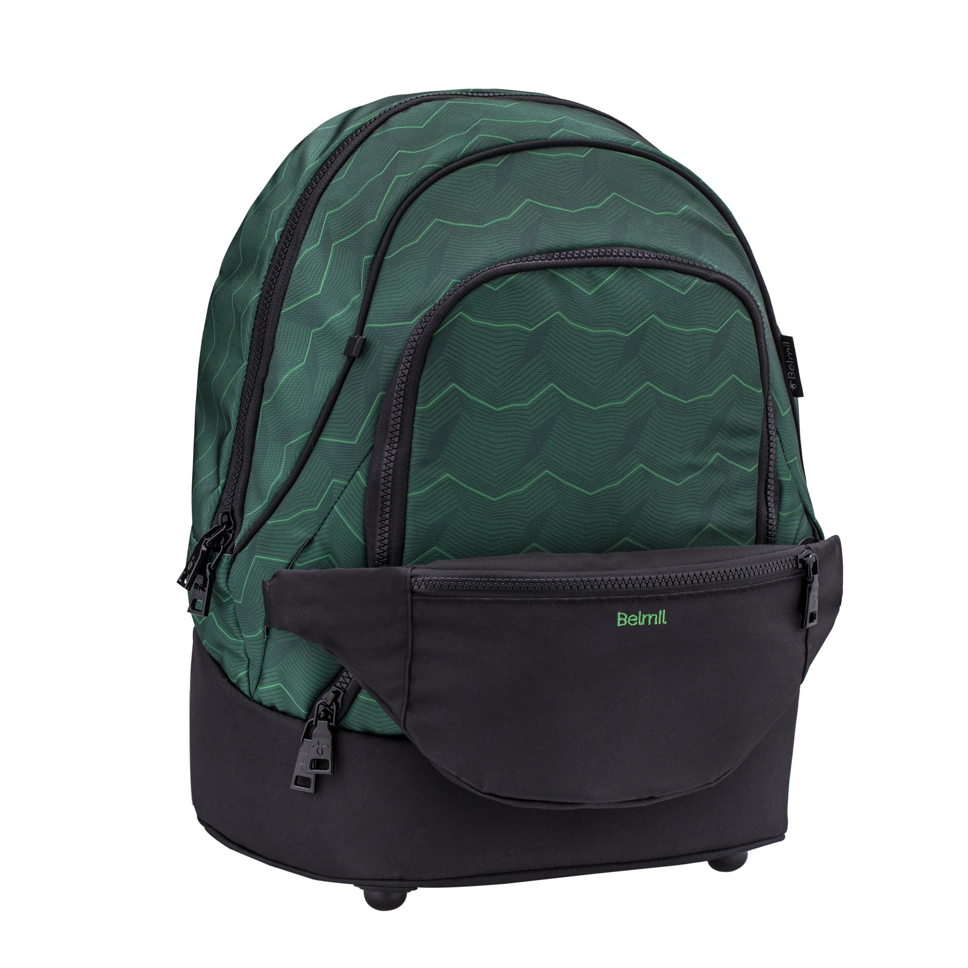 2-IN-1 Schultasche & Gürteltasche 2-teilig - Twist of Lime