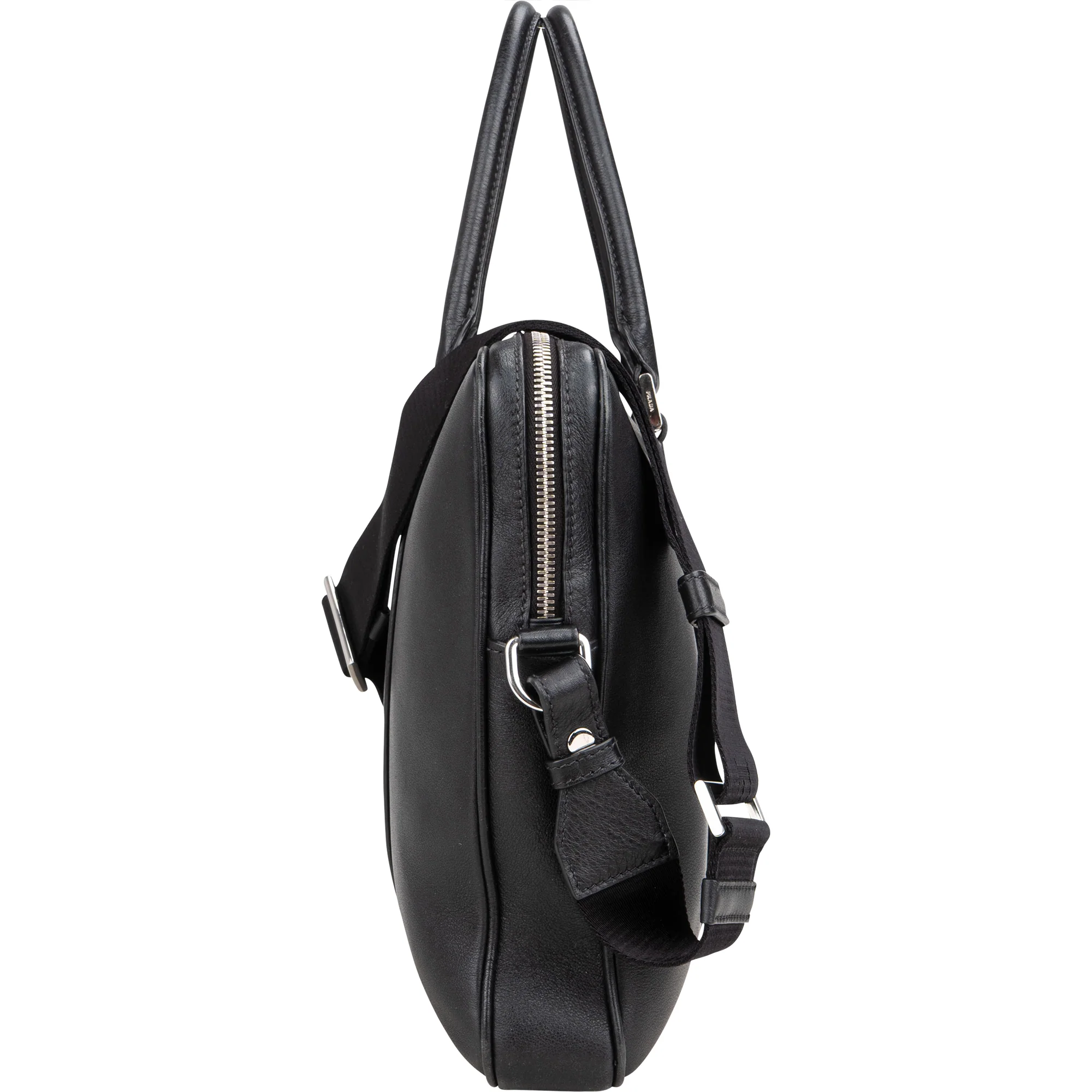 Prada Black Swift Leather Business Tasche