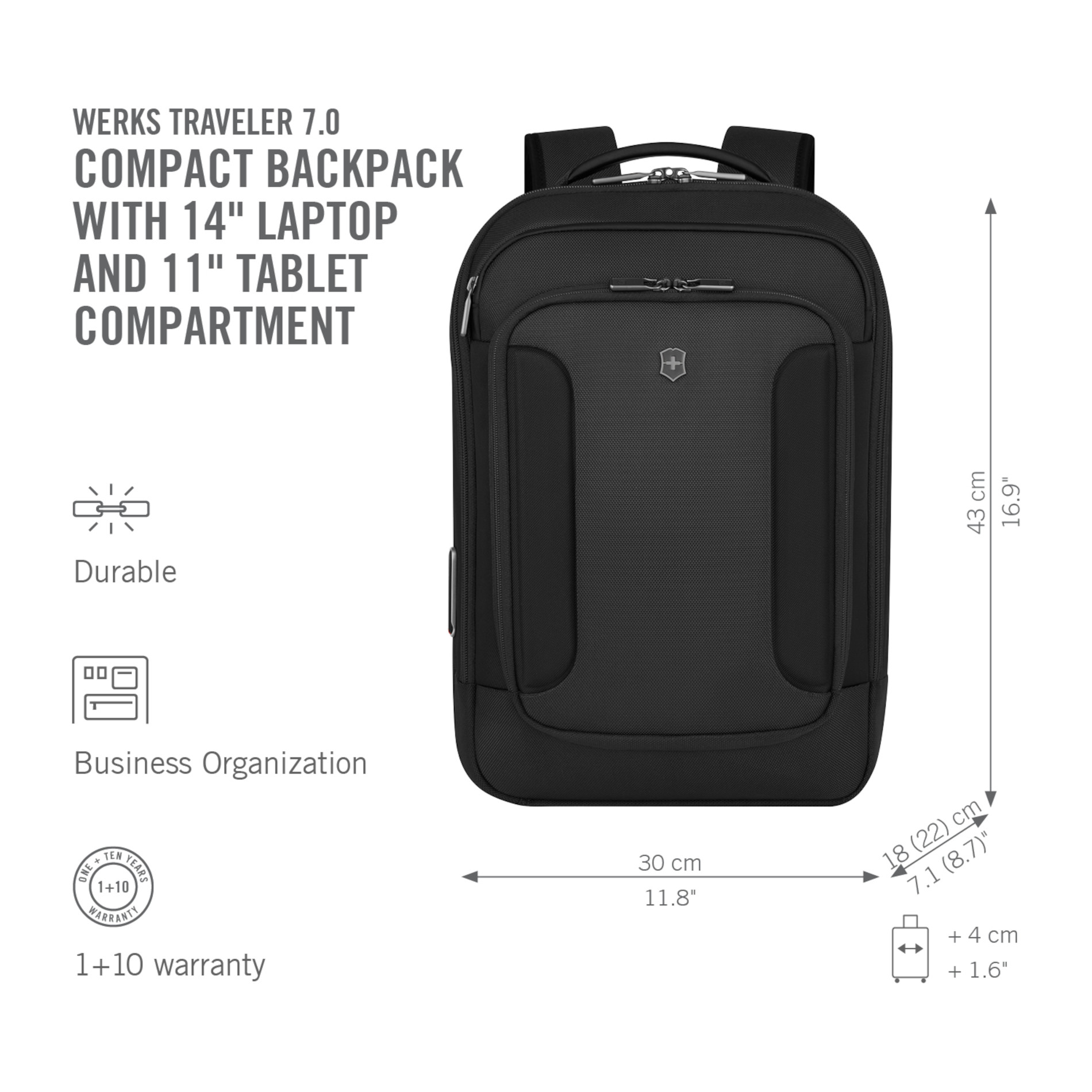 Werks Traveler 7.0 Compact Backpack - Black