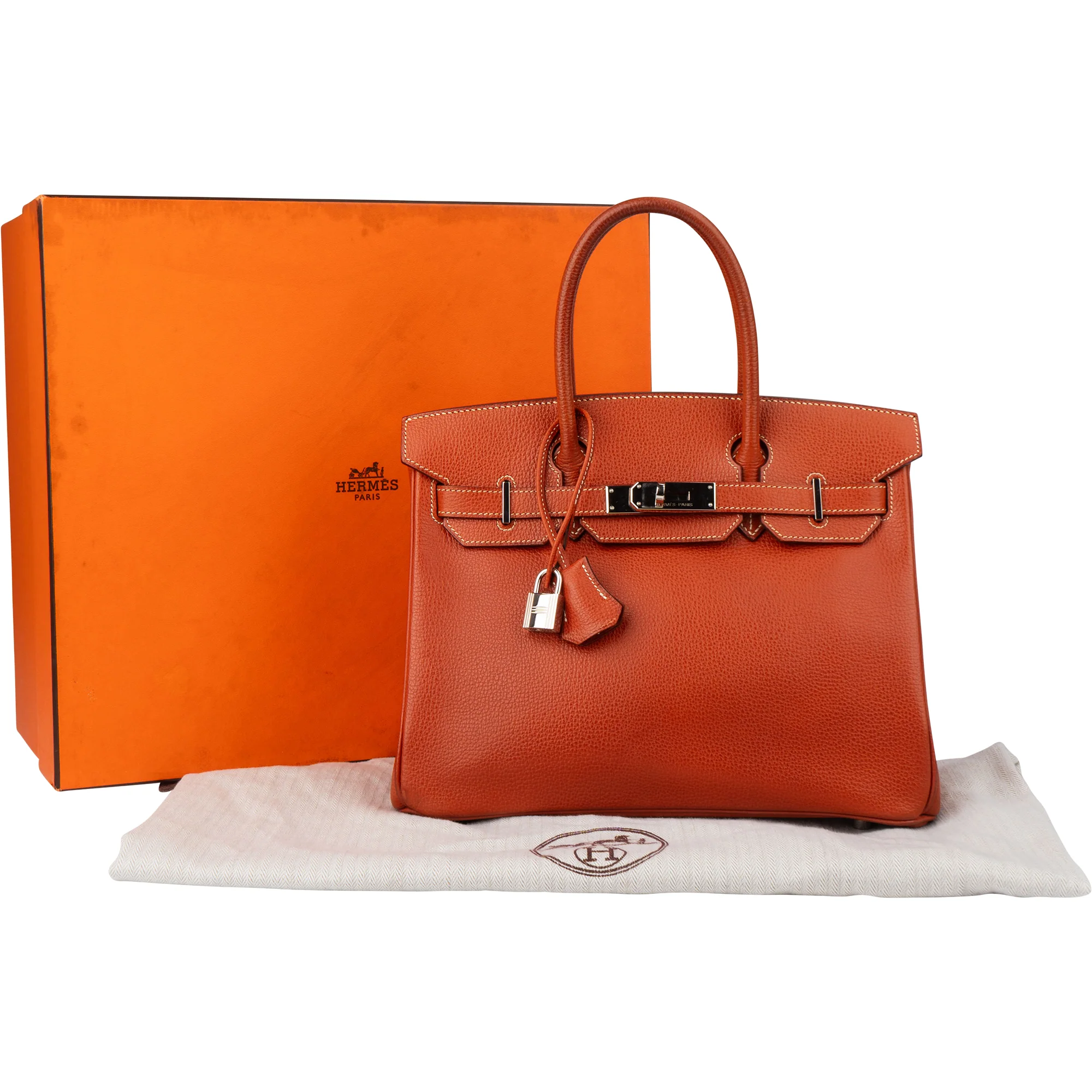 Hermès Birkin 30 Ardennes Leather Palladium Hardware Handbag