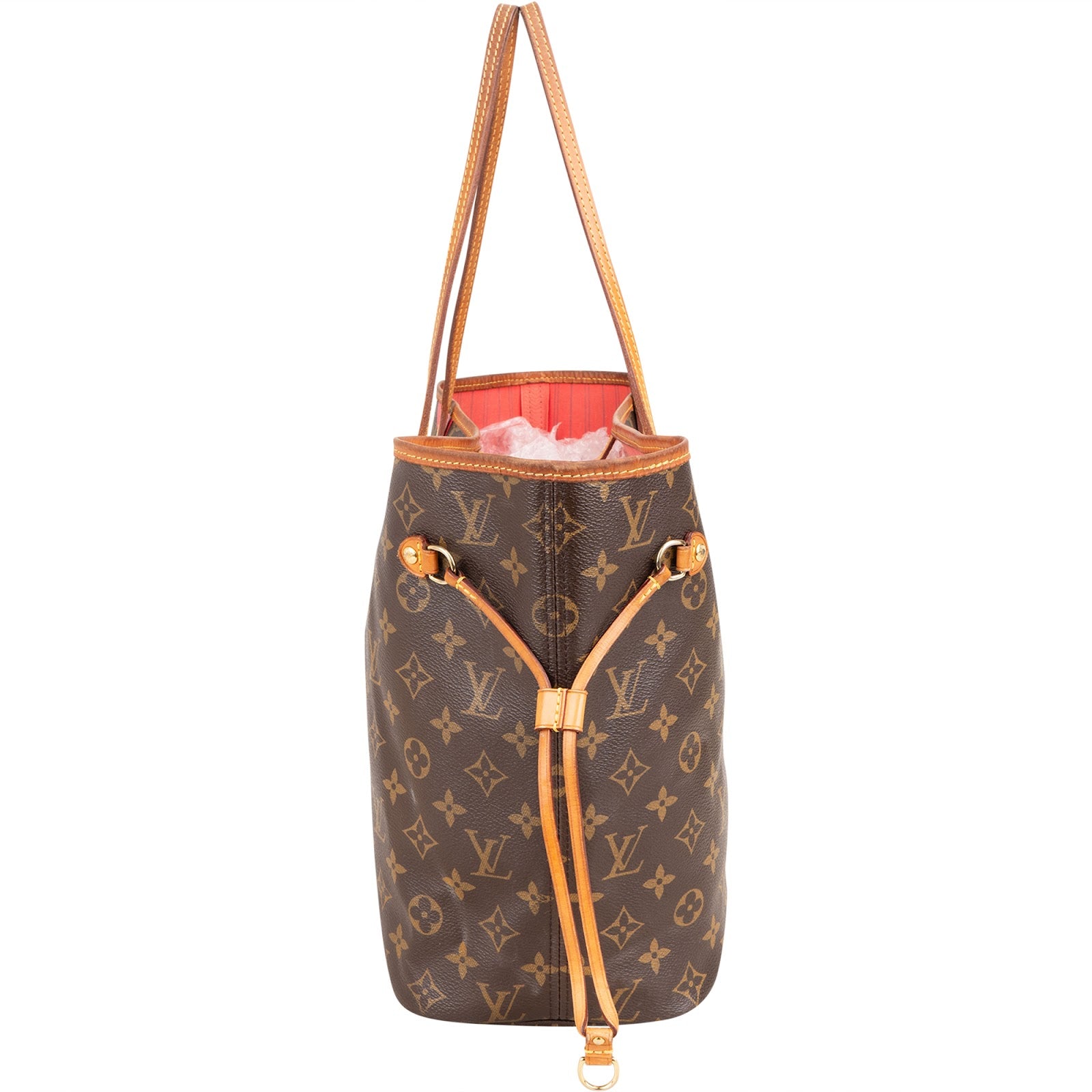 Sac Neverfull MM Shopper Louis Vuitton en toile Monogram V Grenade Fuchsia