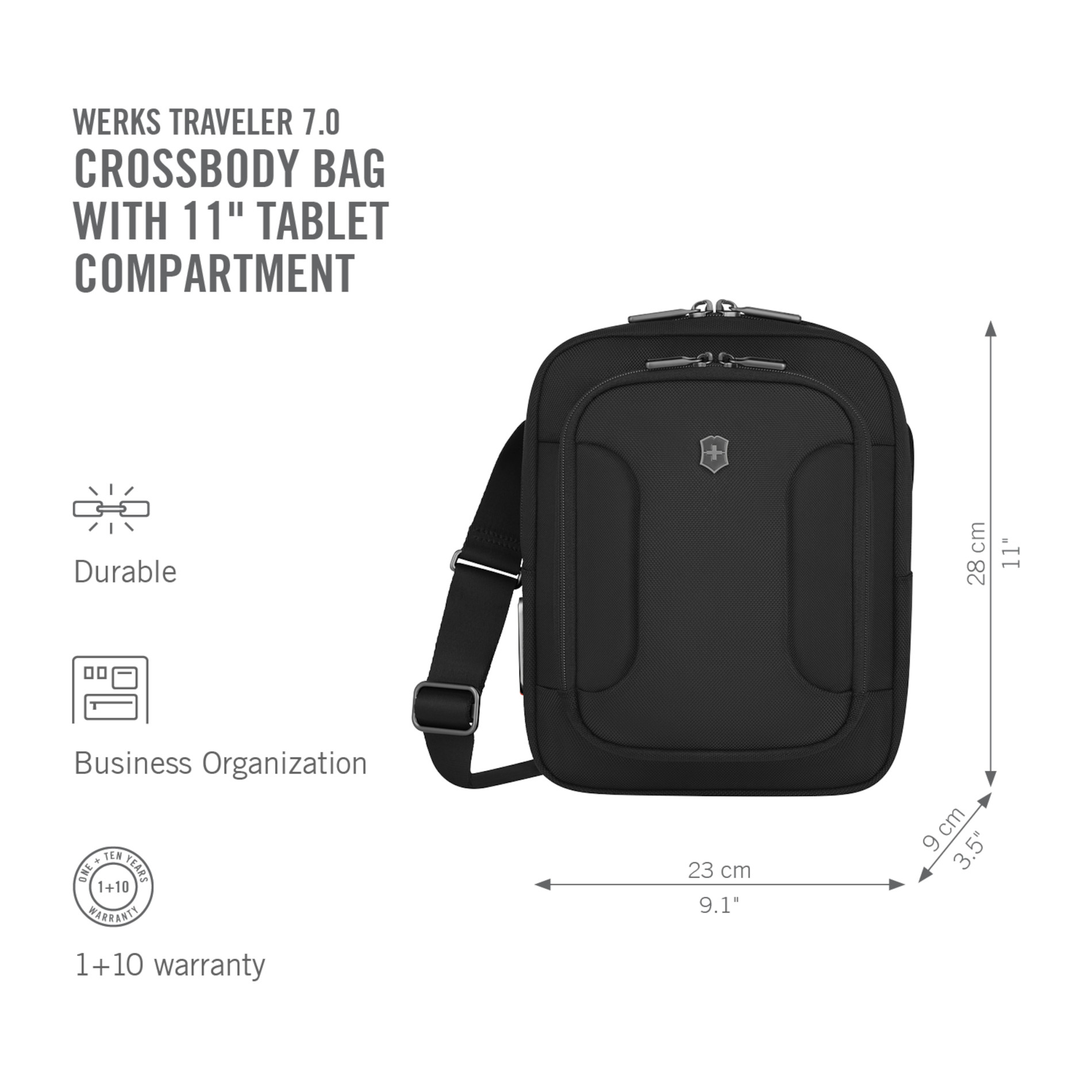 Werks Traveler 7.0 Crossbody Bag - Black