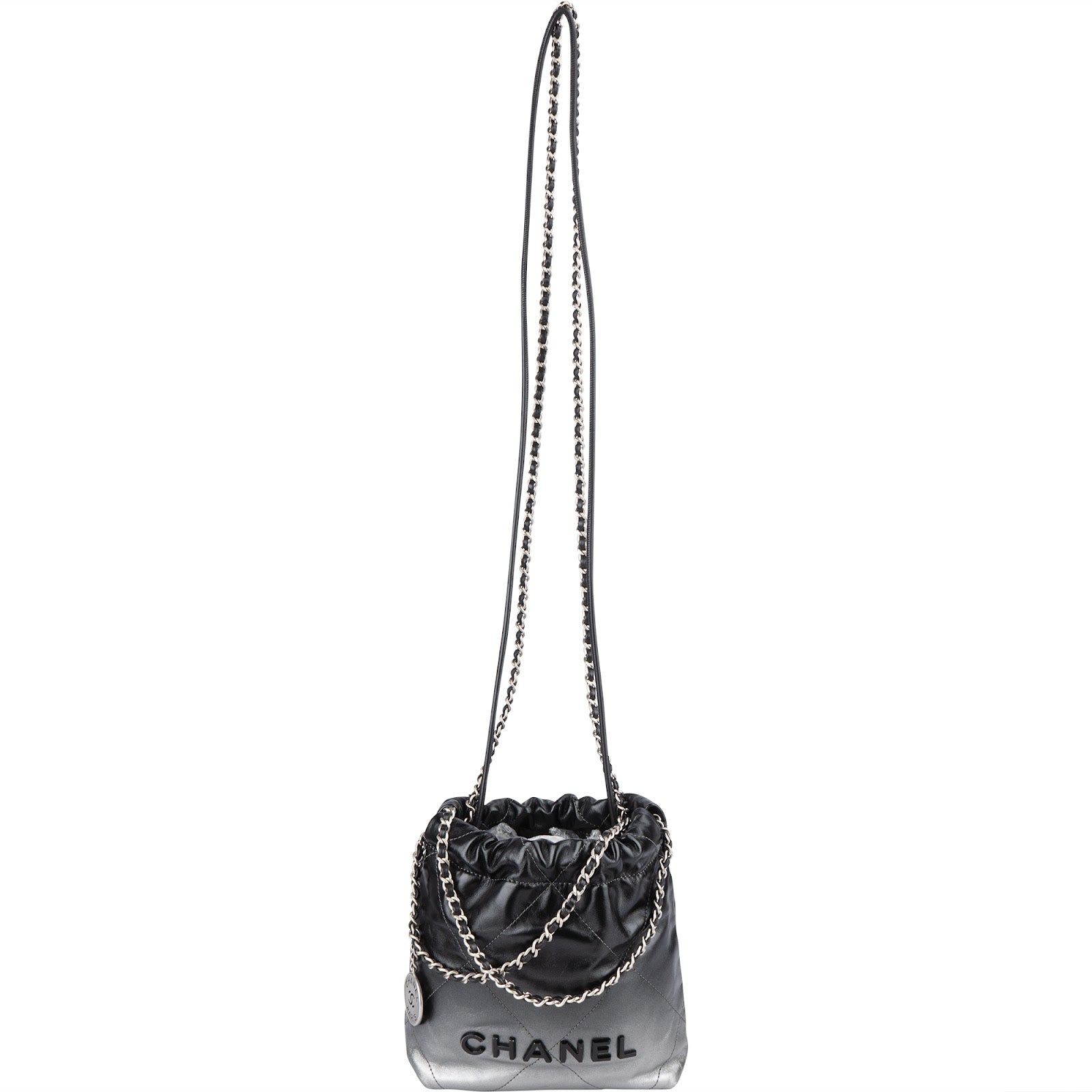 Chanel 22 Quilted Lambskin Ombre Drawstring Crossbody Bag