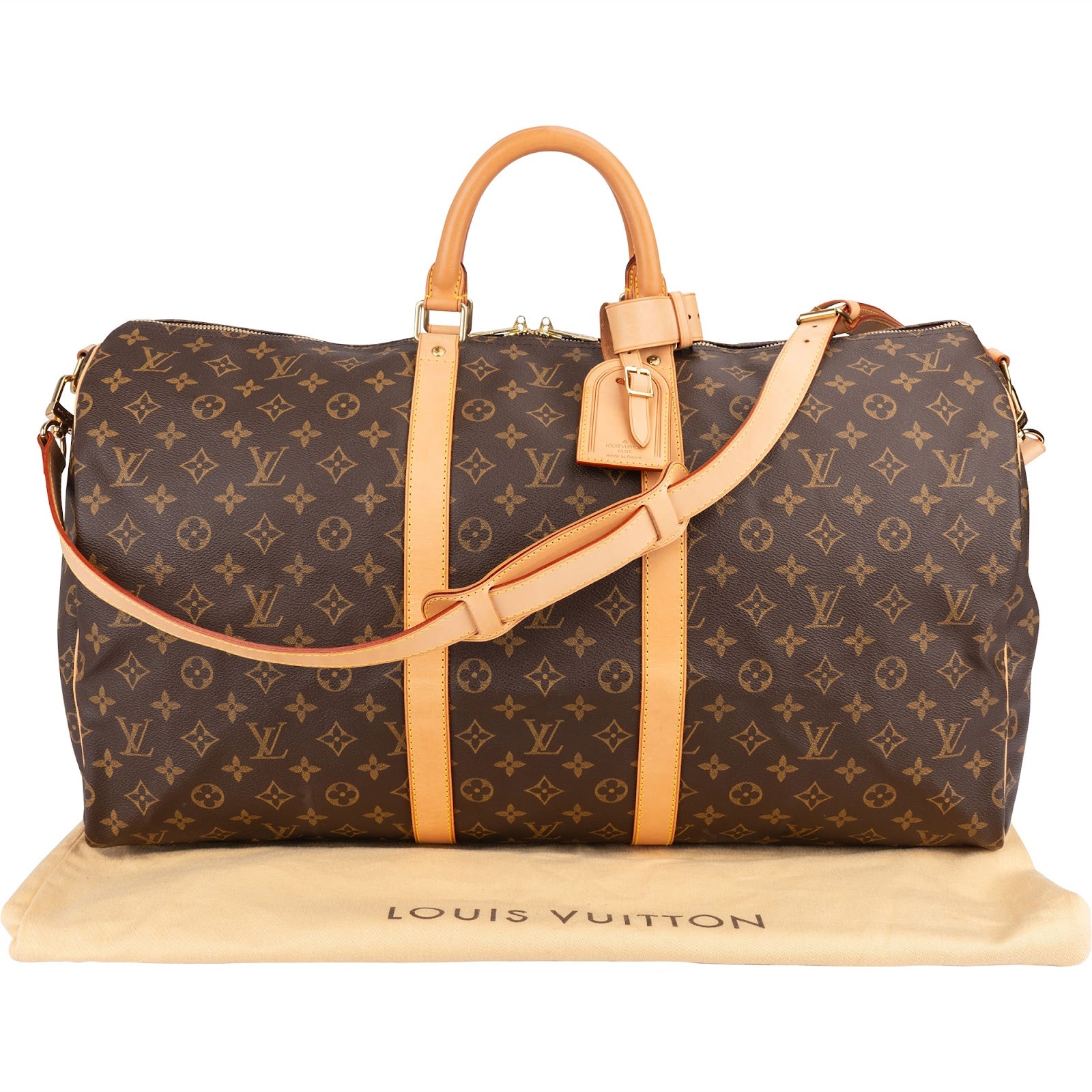 Louis Vuitton Monogram Canvas Keepall 55 Bandoulière Reisetasche