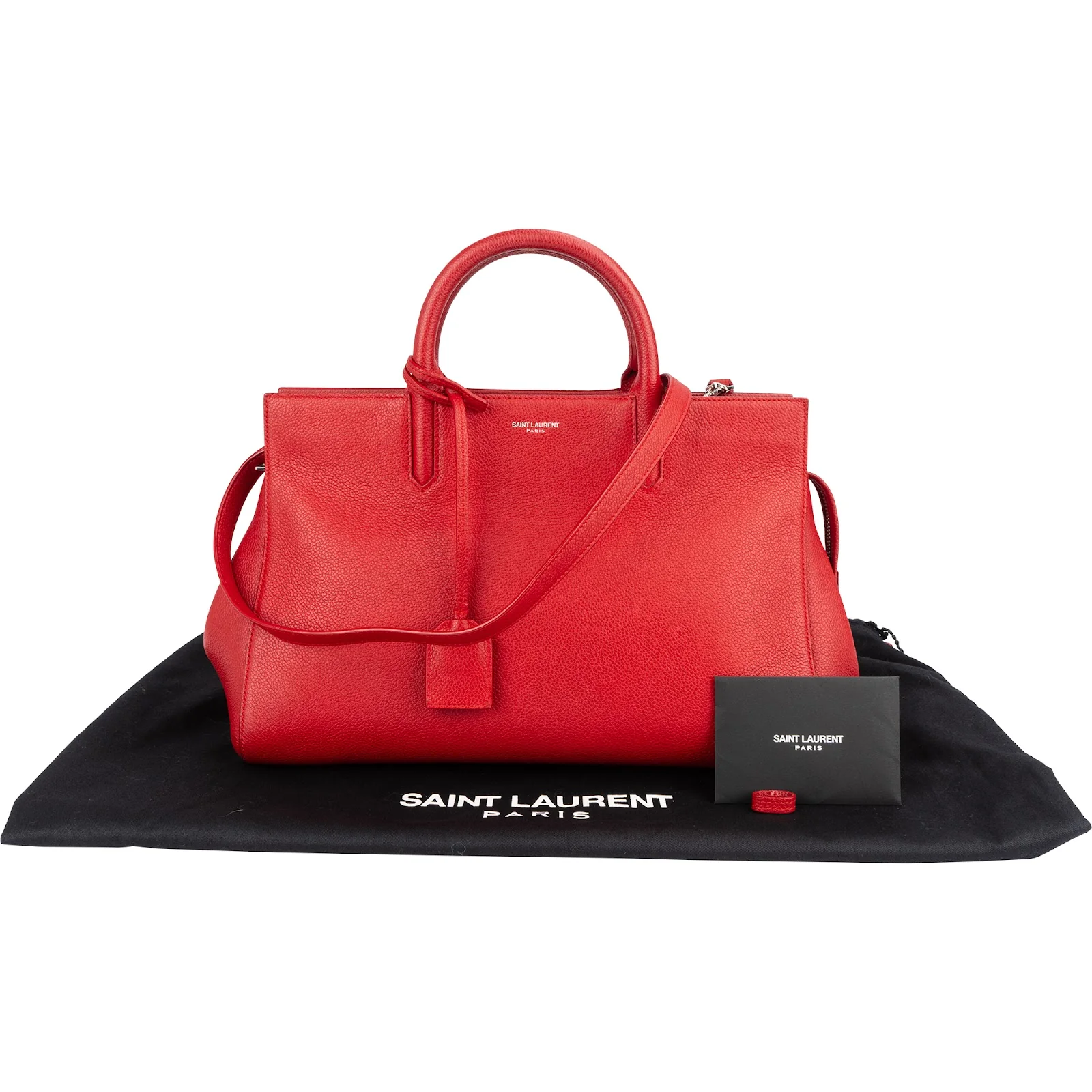 Saint Laurent Grained Leather Rive Gauche Handbag