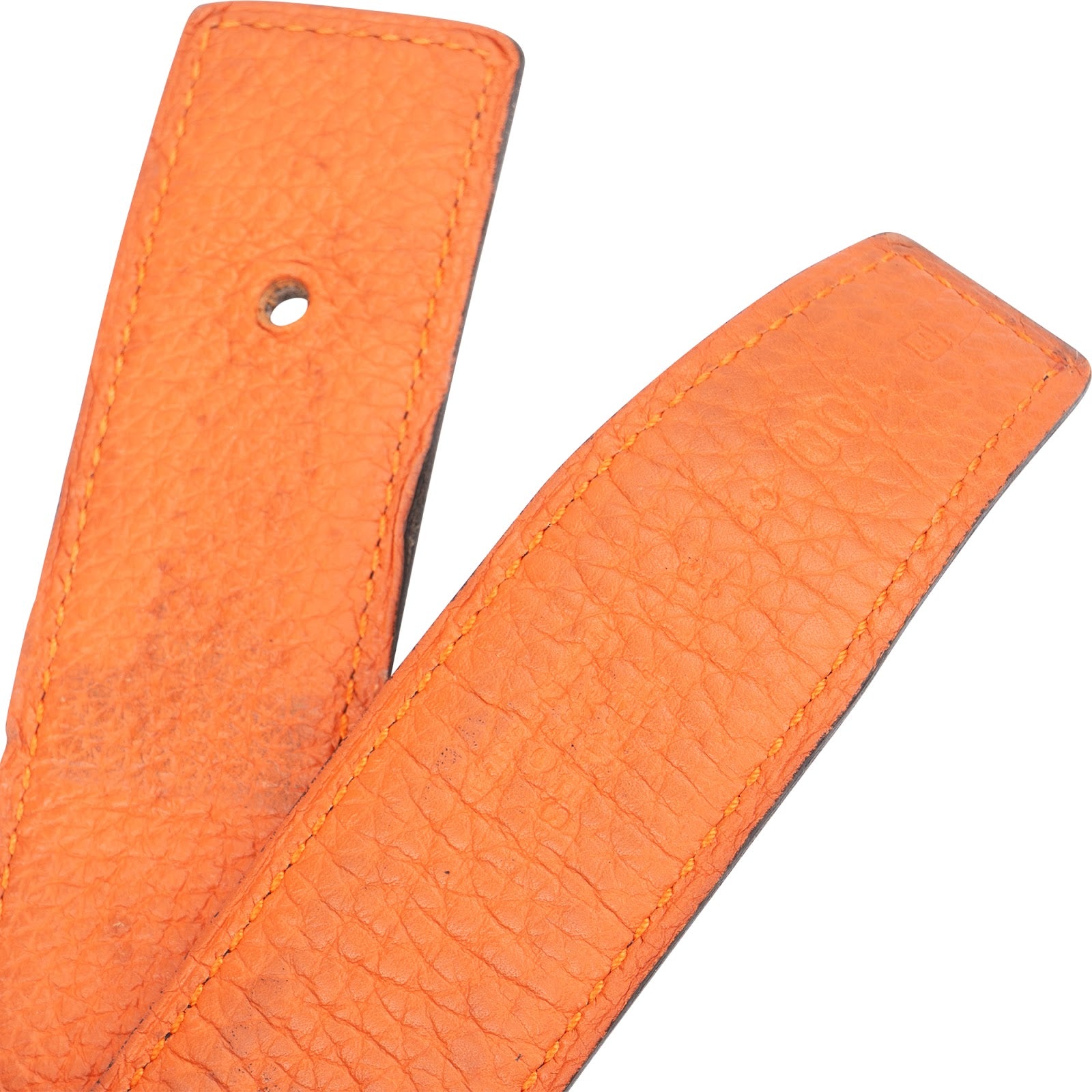 Hermès – Tweekleurige, omkeerbare H-riem van leer (100) Riem