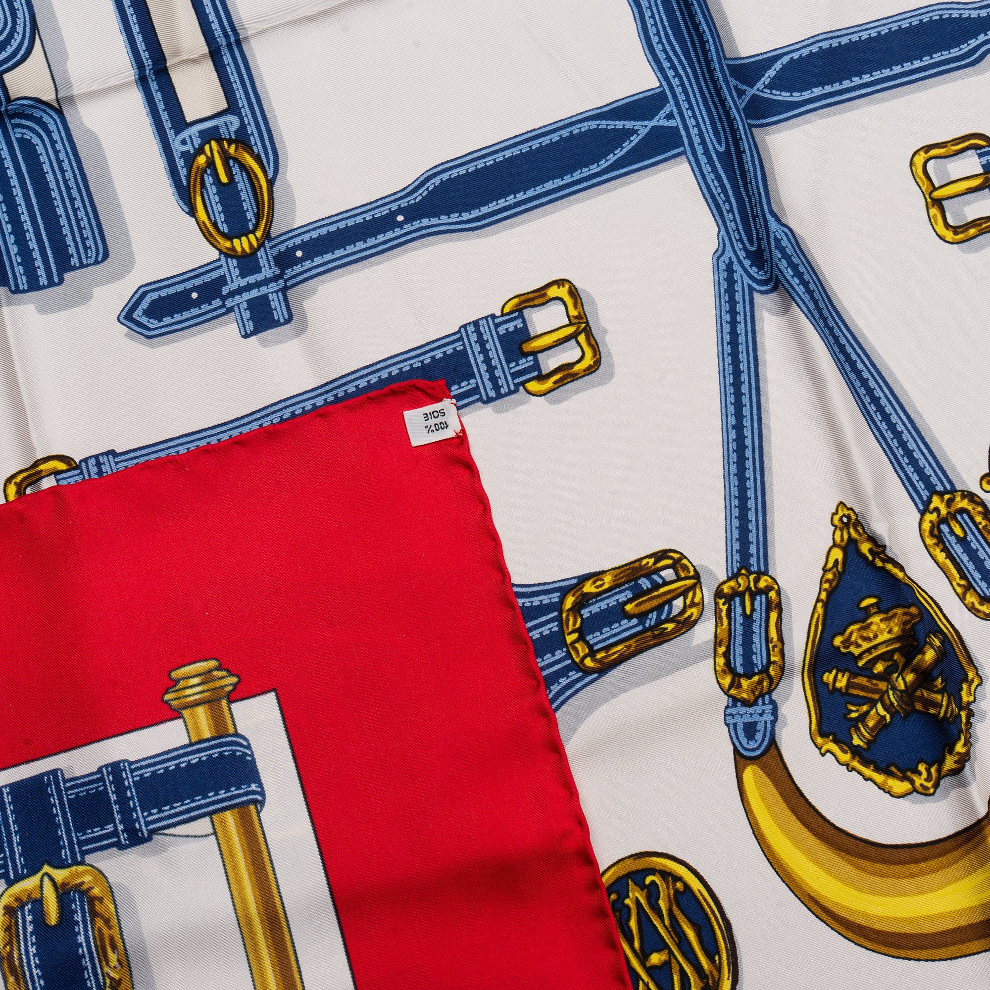 Hermès Classic "Harnais" Silk Carre 90 Scarf Tuch