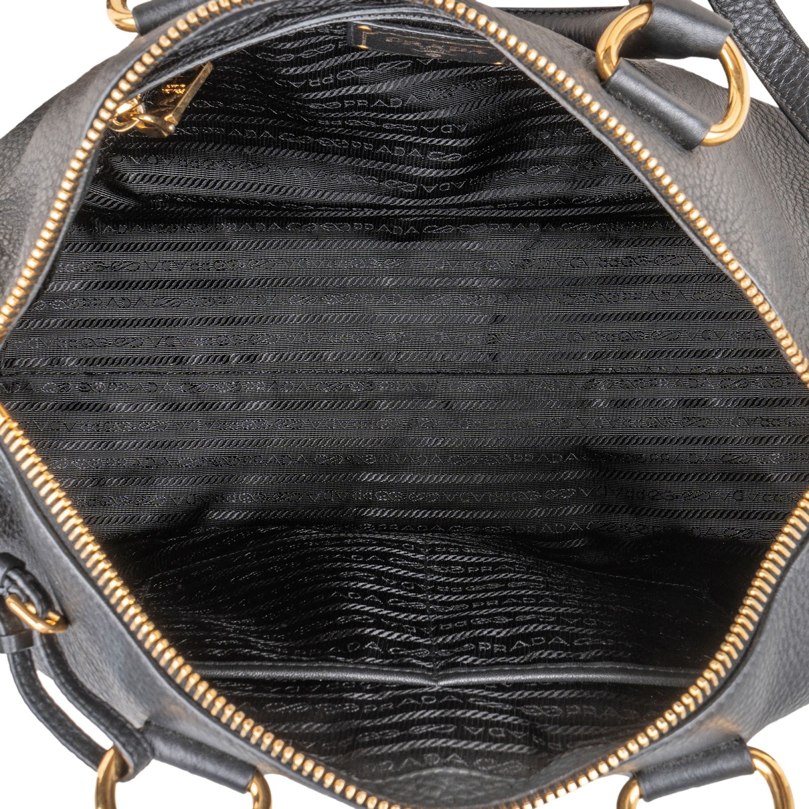 Prada Vitello Daino Leather Bauletto Handbag