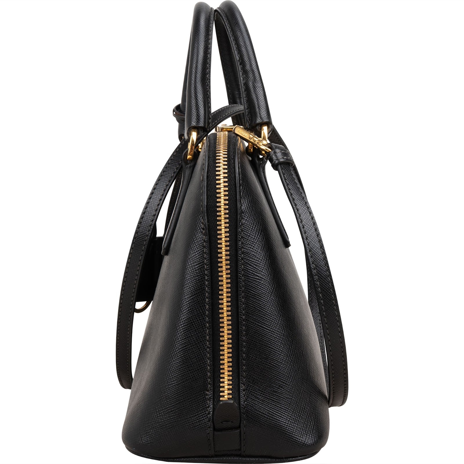 Prada – torebka Promenade z czarnej skóry Saffiano