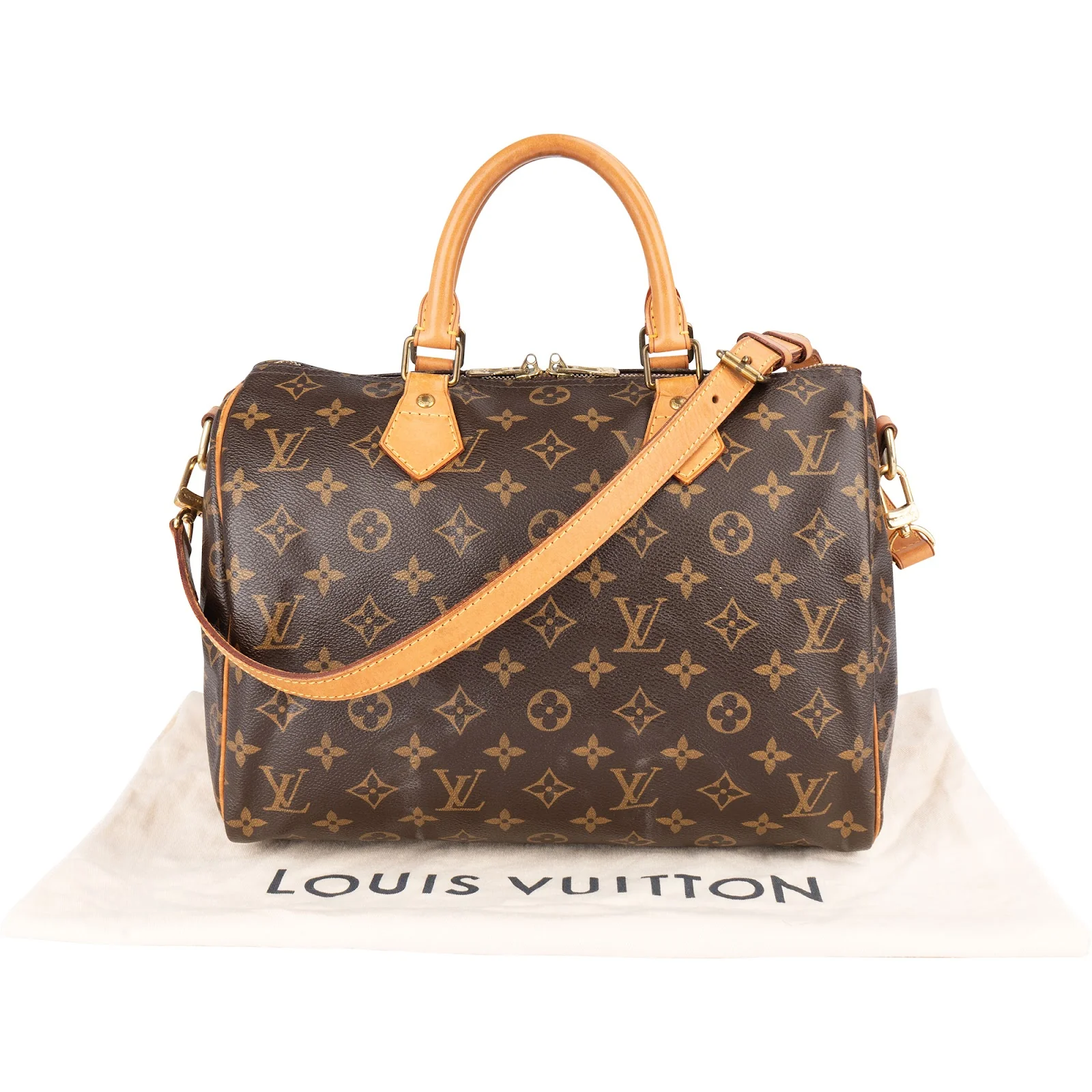 Louis Vuitton Monogram Canvas Speedy 30 Bandoulière Boston Bag