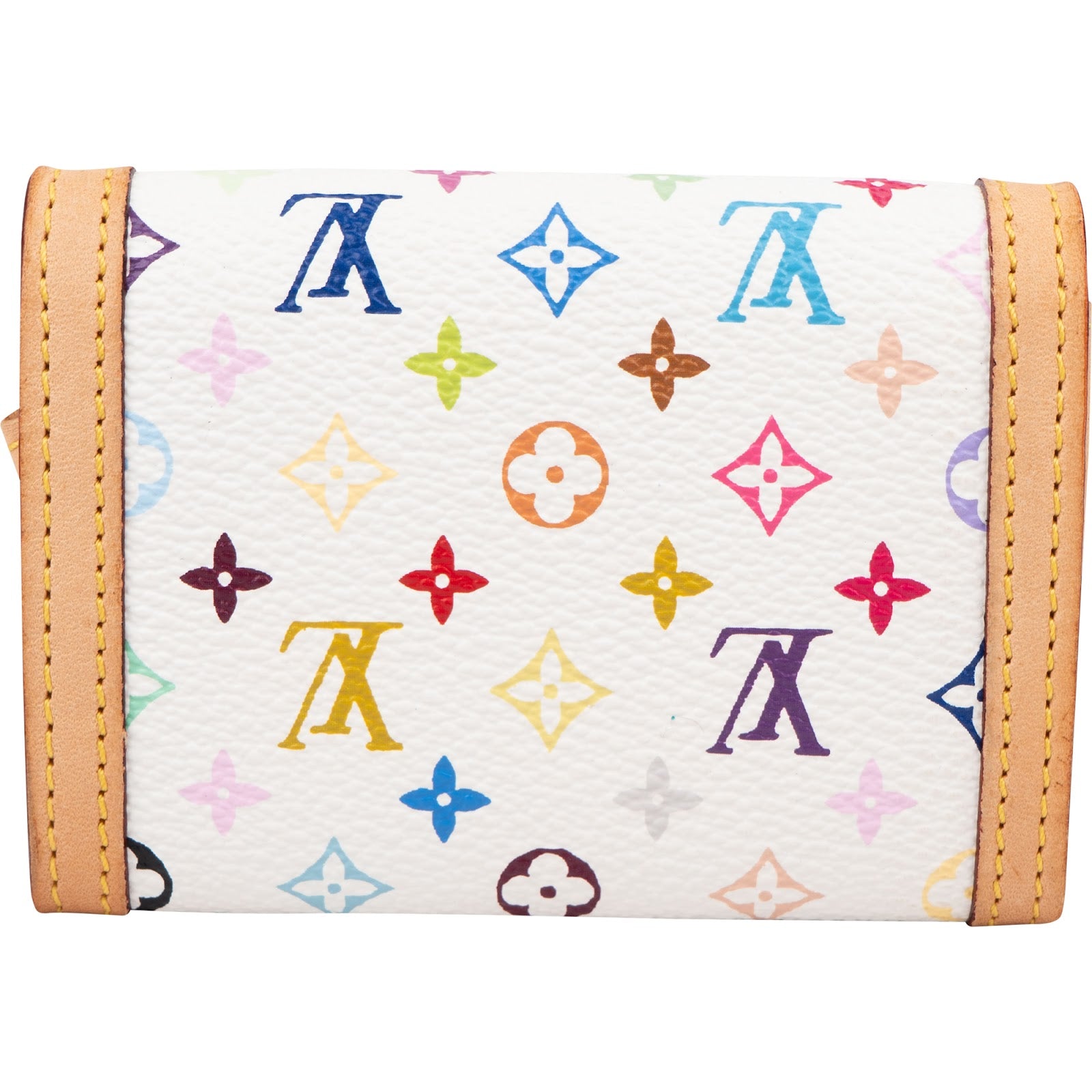 Louis Vuitton Monogram Murakami Multicolor Malle Trifold Coin Wallet