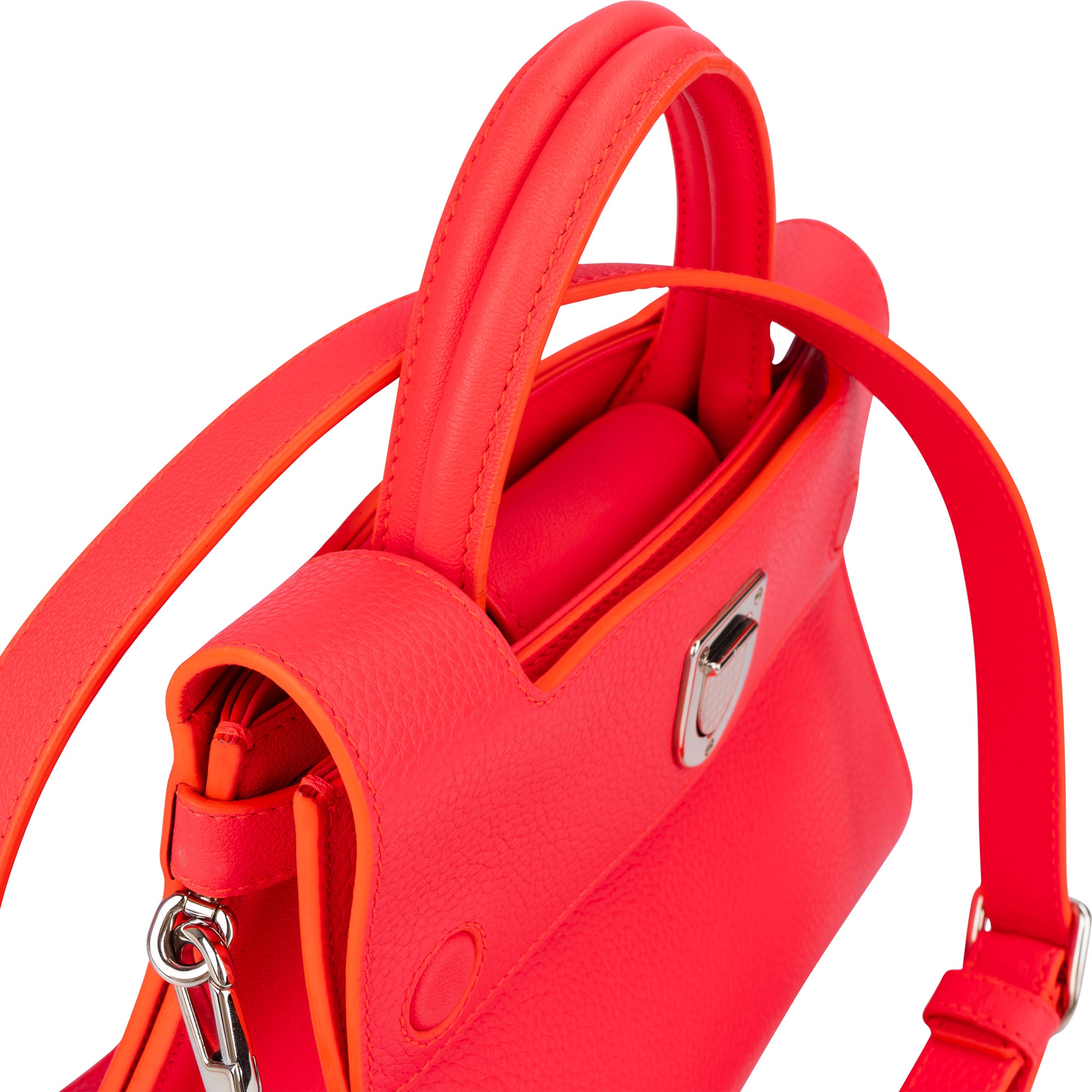 Christian Dior Neon Pink Grained Calfskin Mini Diorever Crossbody Bag