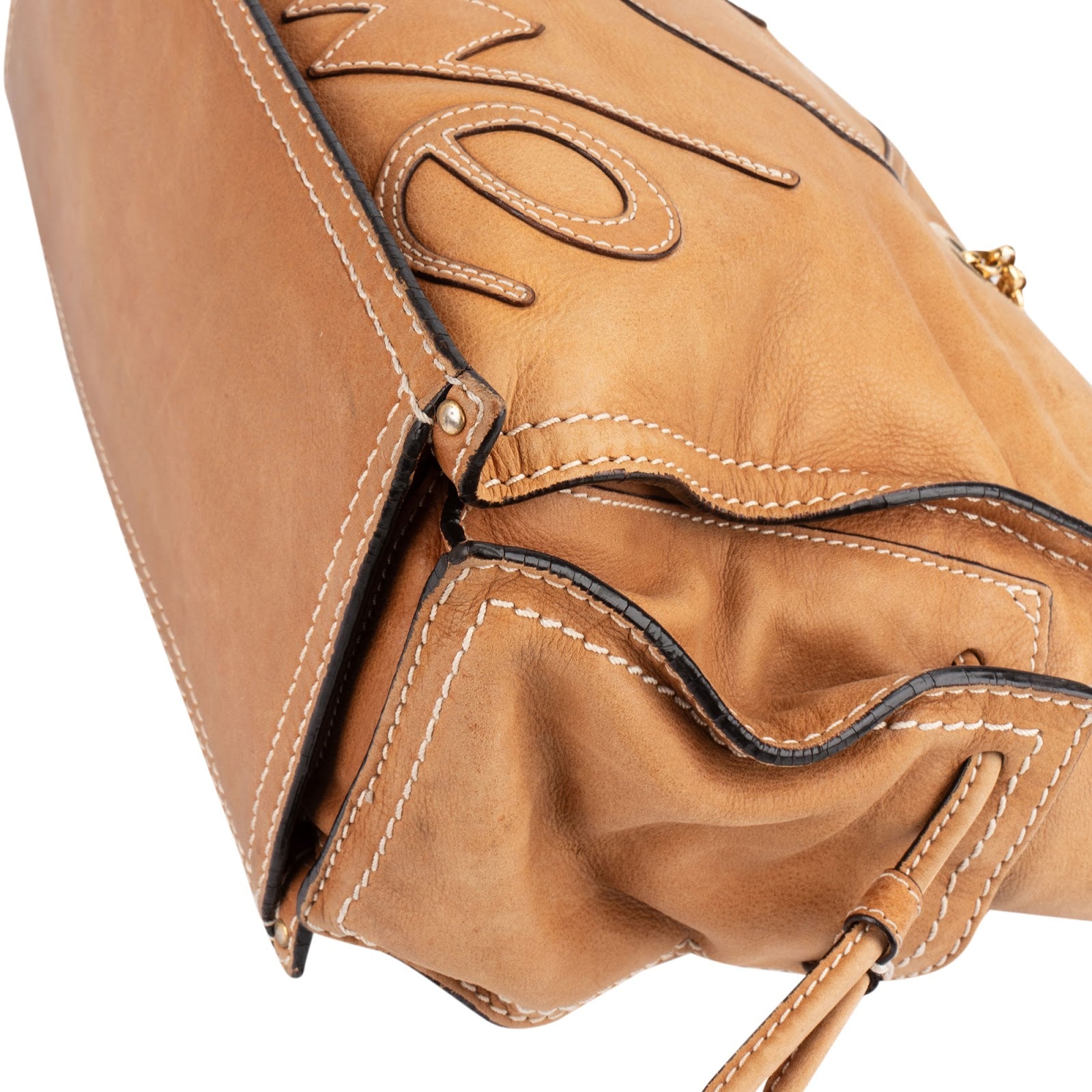 Skórzana torba Loewe Leather Crowns Tote z łańcuszkiem do noszenia na ramię