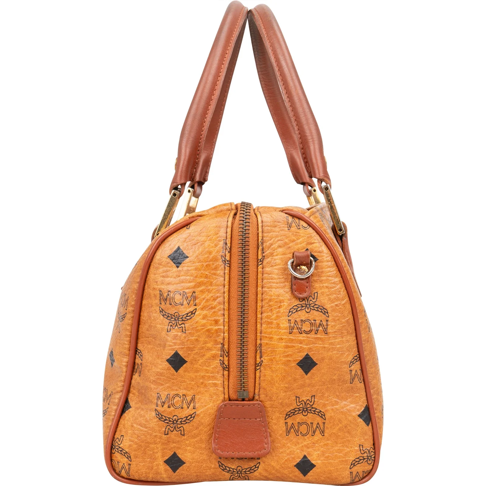 MCM Monogram Visetos Boston Bag