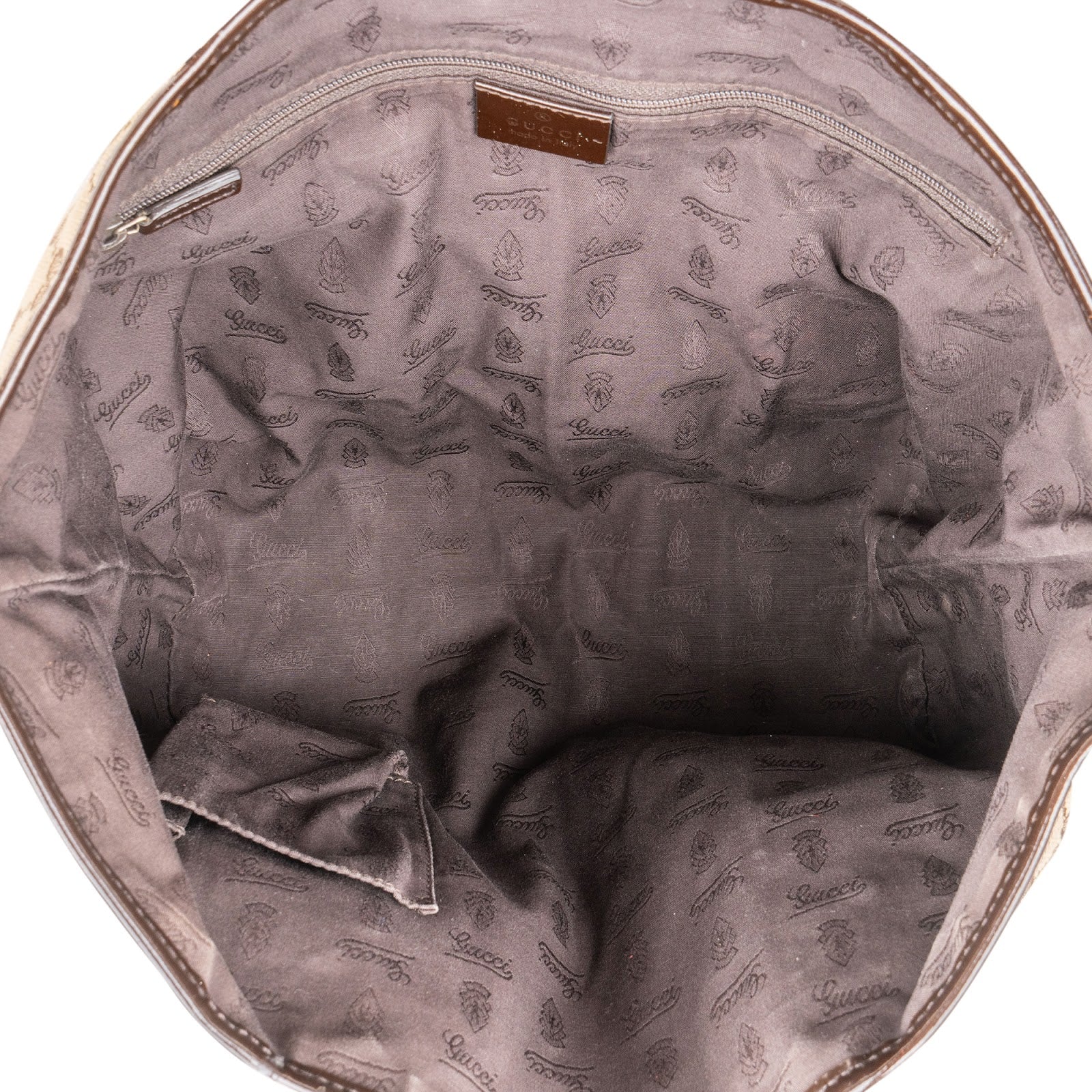 Gucci Monogram GG Canvas Patent Leather Shopper