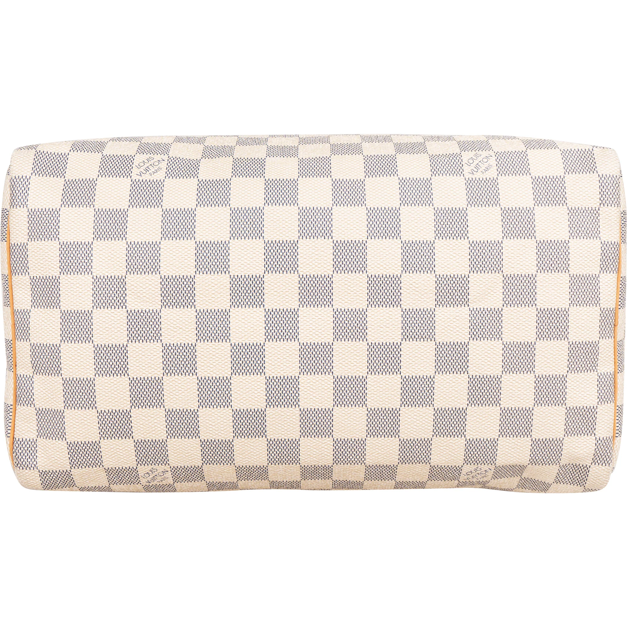 Louis Vuitton Damier Azur Monogram Speedy 30 Boston Bag