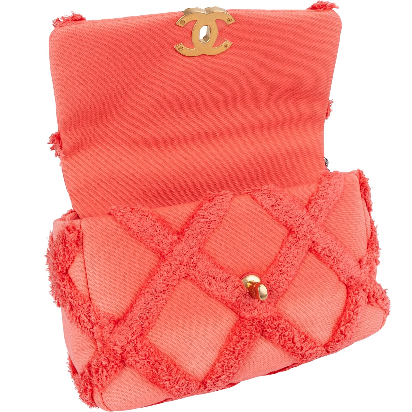 Chanel 19 Frayed Canvas Crossbody Bag
