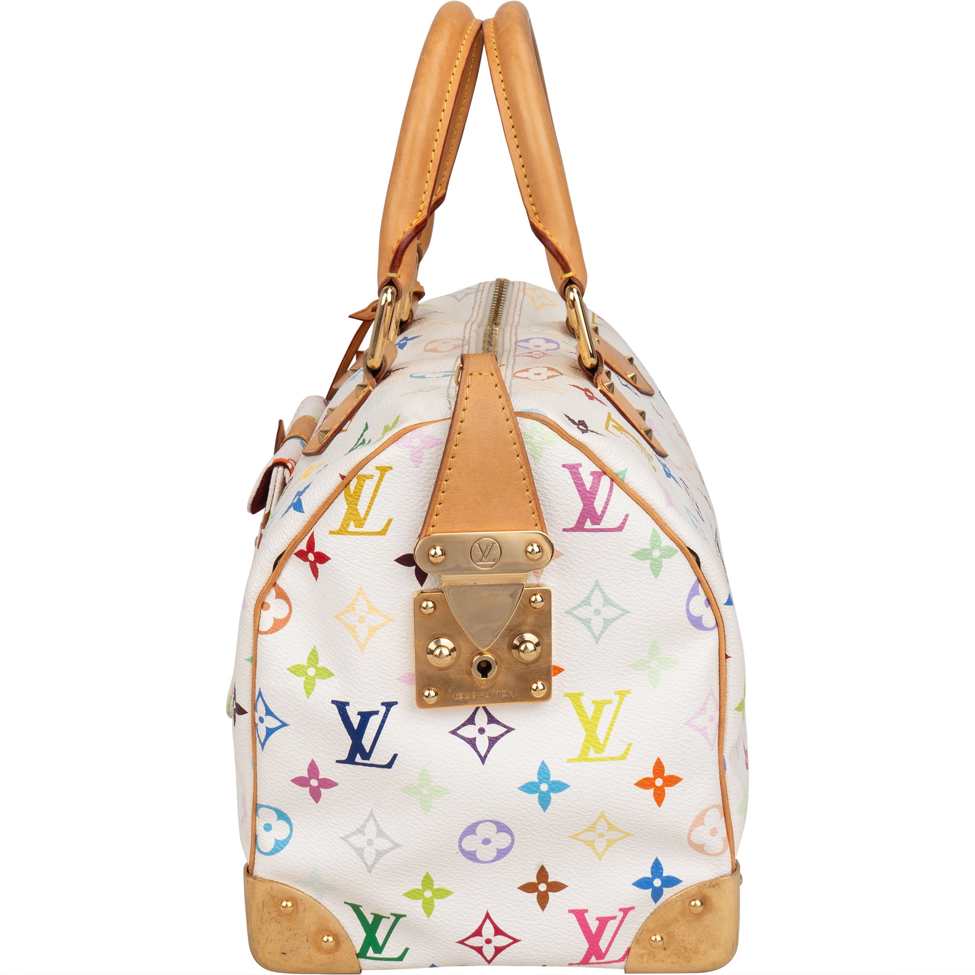 Louis Vuitton Canvas Murakami Multicolor Monogram Speedy 30 Boston Bag