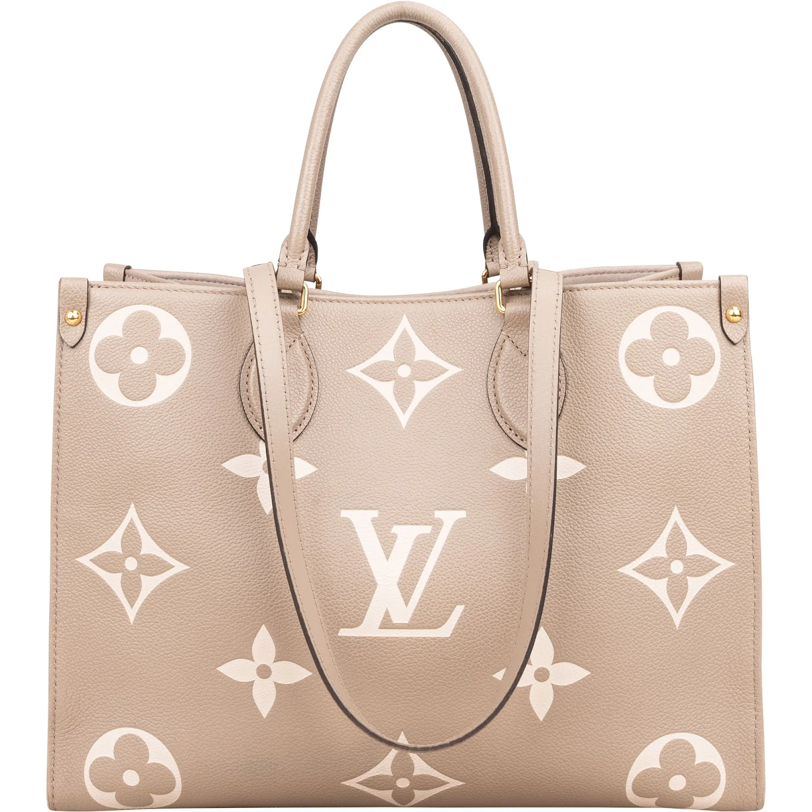 Louis Vuitton Leather Monogram Giant OnTheGo MM Handbag
