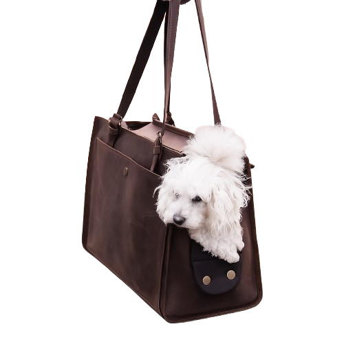 Ledertragetasche für Haustiere Größe L