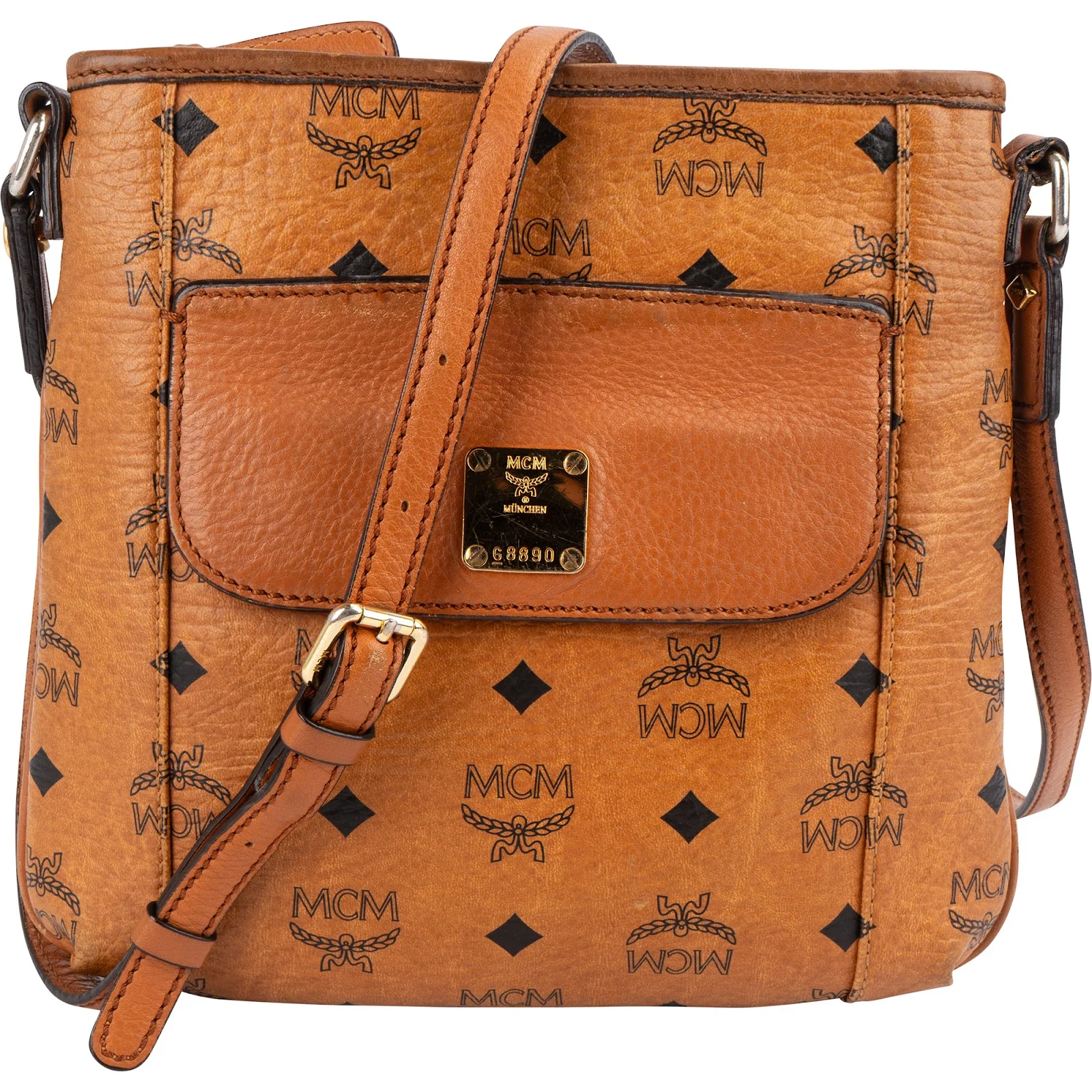MCM Monogram Visetos Small Crossbody Bag
