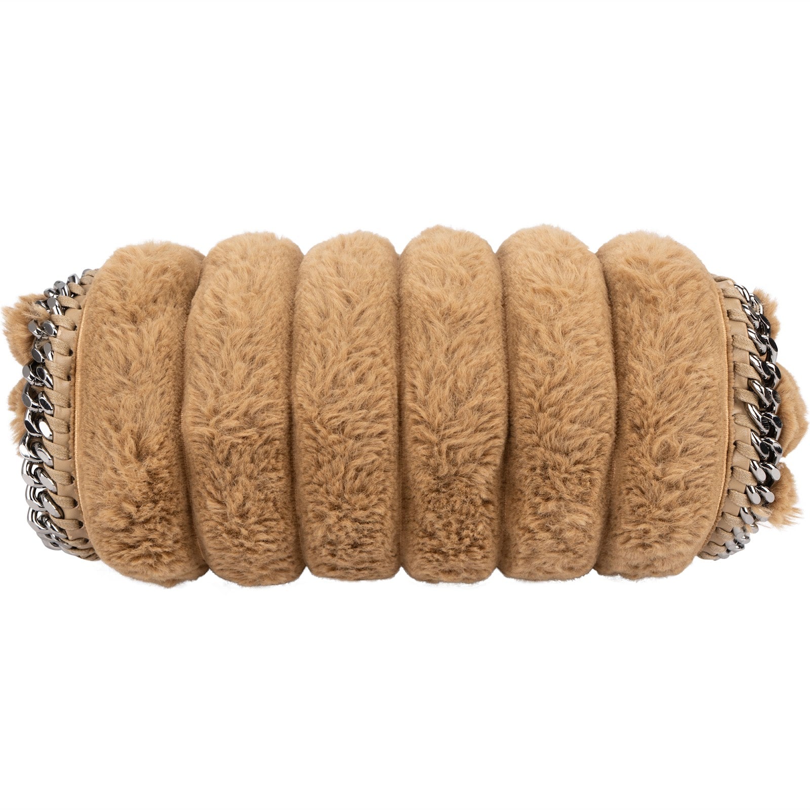 Stella McCartney Quilted Padded Faux Fur Falabella Fold Over Crossbody Bag