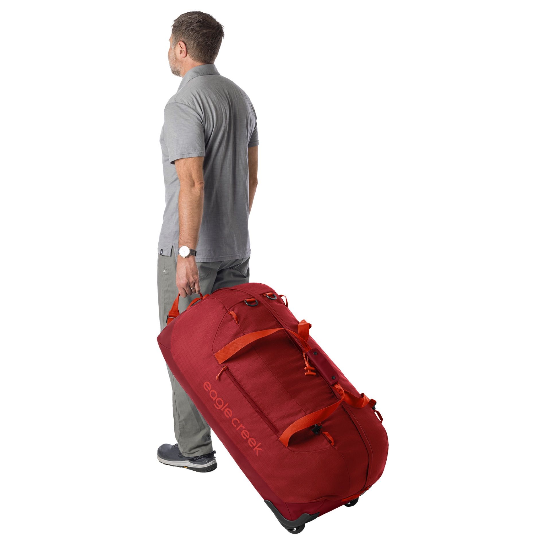 No Matter What Rolling Duffel 120L - cranberry red