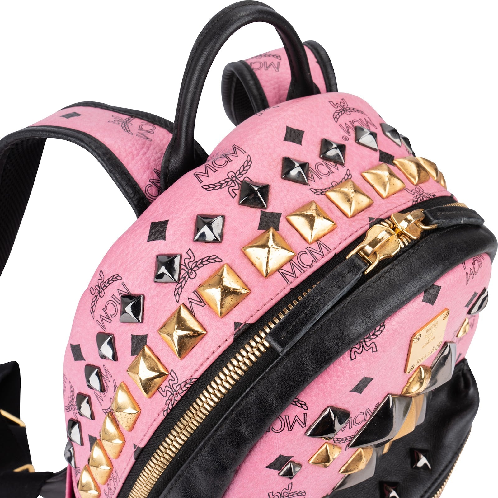 MCM Monogram Visetos Stark Mini Studded Backpack
