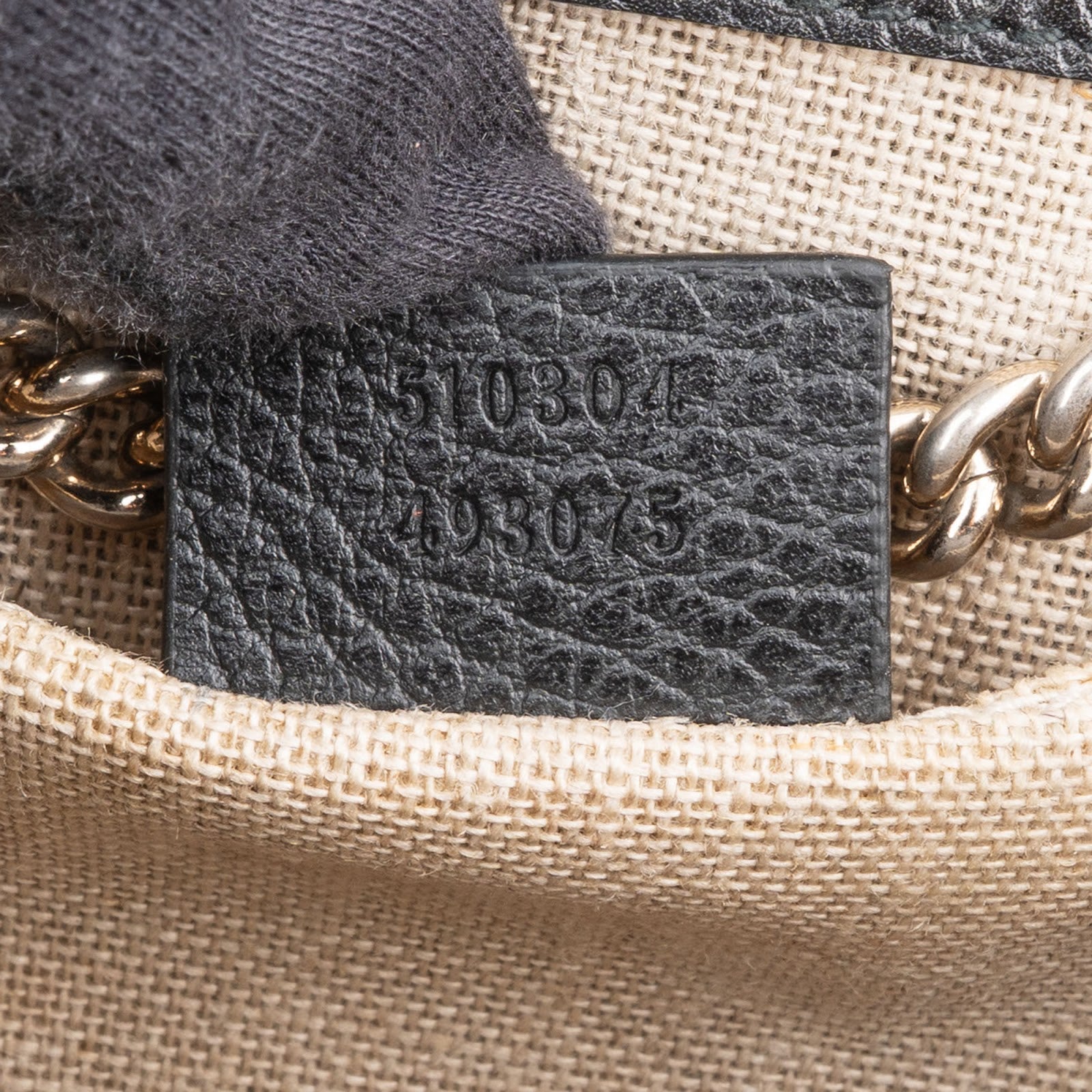 Gucci Grained Leather Small Interlocking GG Shoulder Crossbody Bag