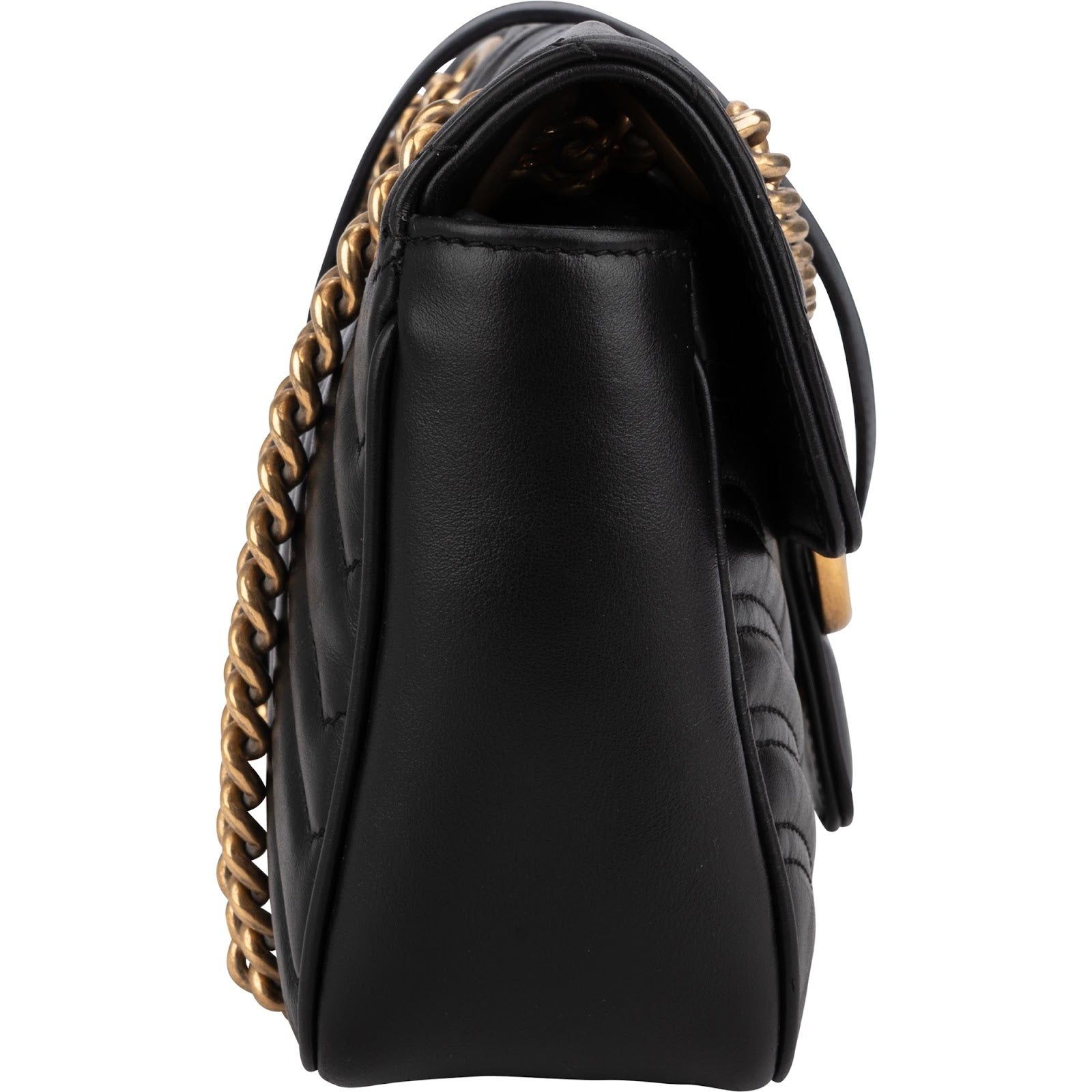 GUCCI Matelassé Leather GG Marmont Crossbody Bag