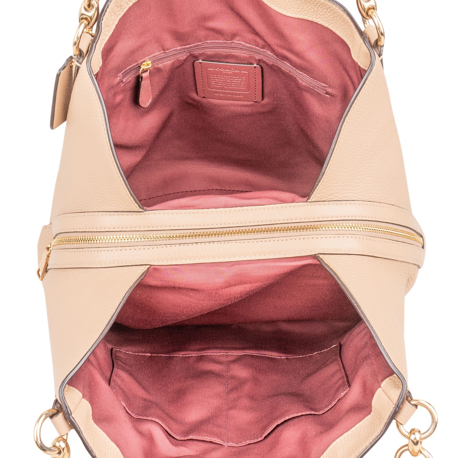 Coach Pebbled Leather Edie Shoulder Bag