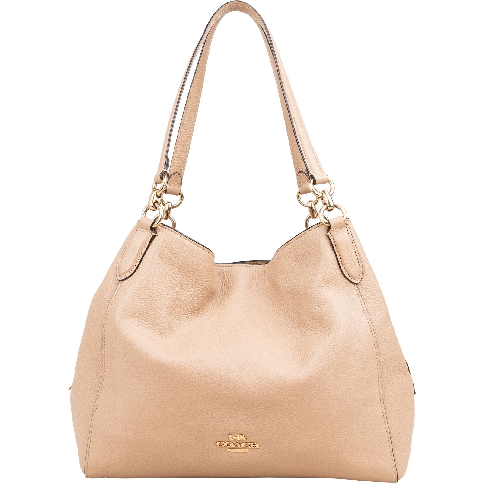 Coach Pebbled Leather Edie Shoulder Bag
