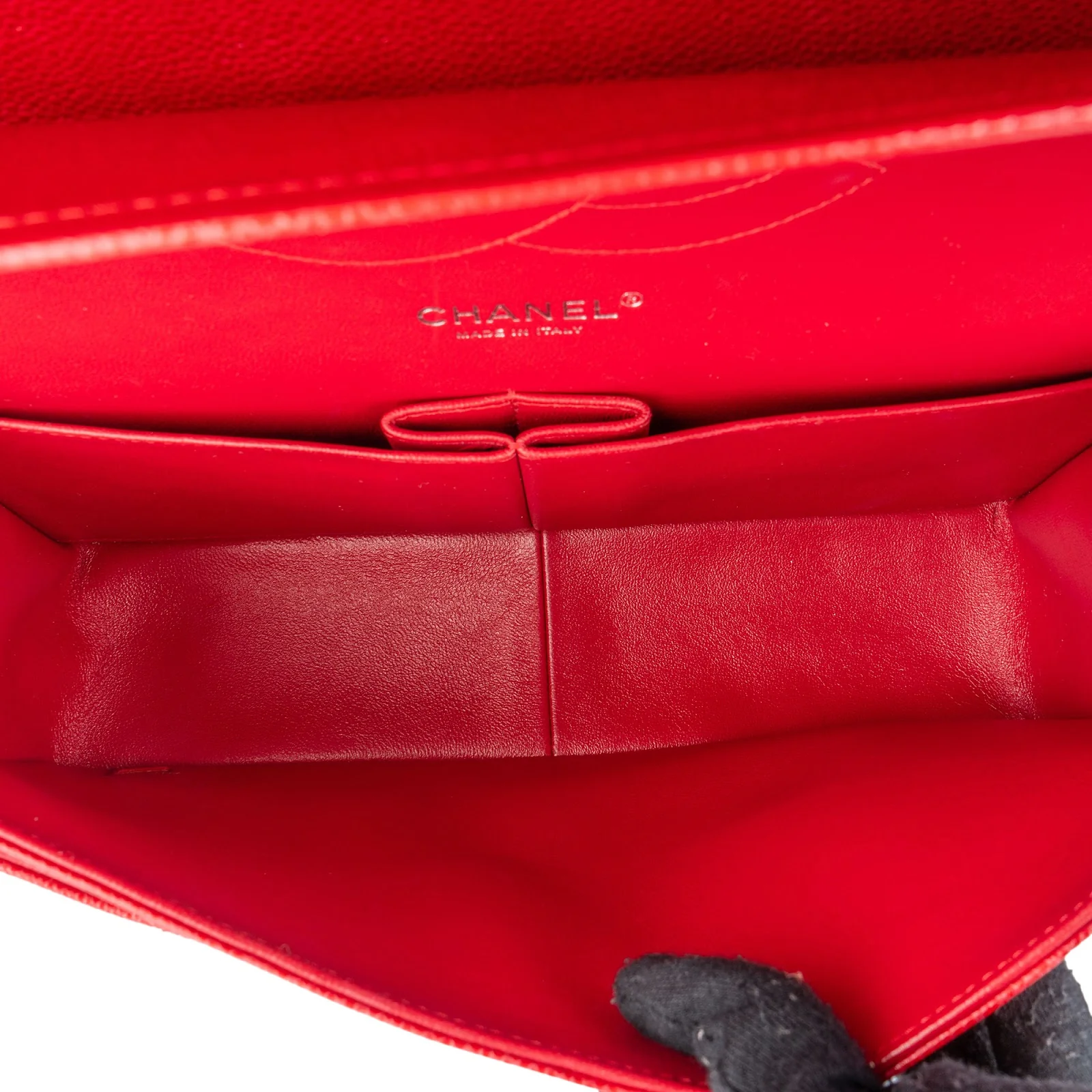 Chanel Caviar Leather Jumbo Double Flap Crossbody Bag