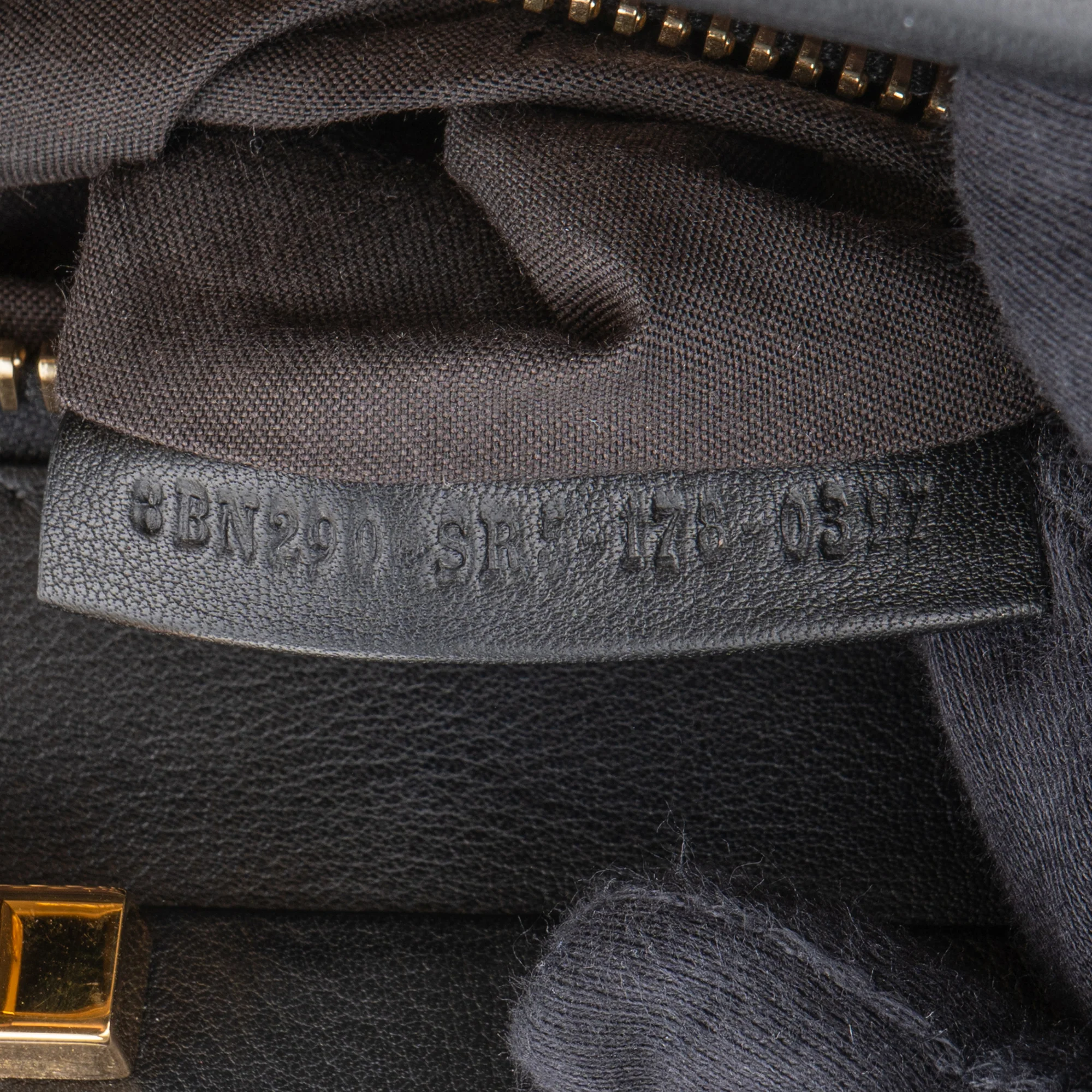 Fendi Noir Leather Gold Edition Spikes Peekaboo Handbag