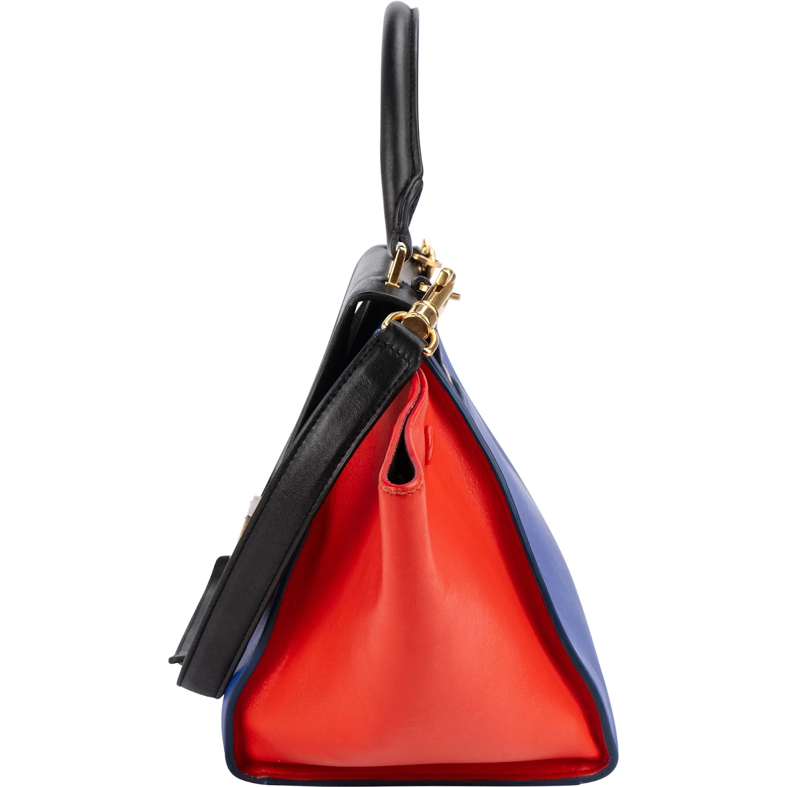 Céline Tricolor Leather Trapeze Handbag