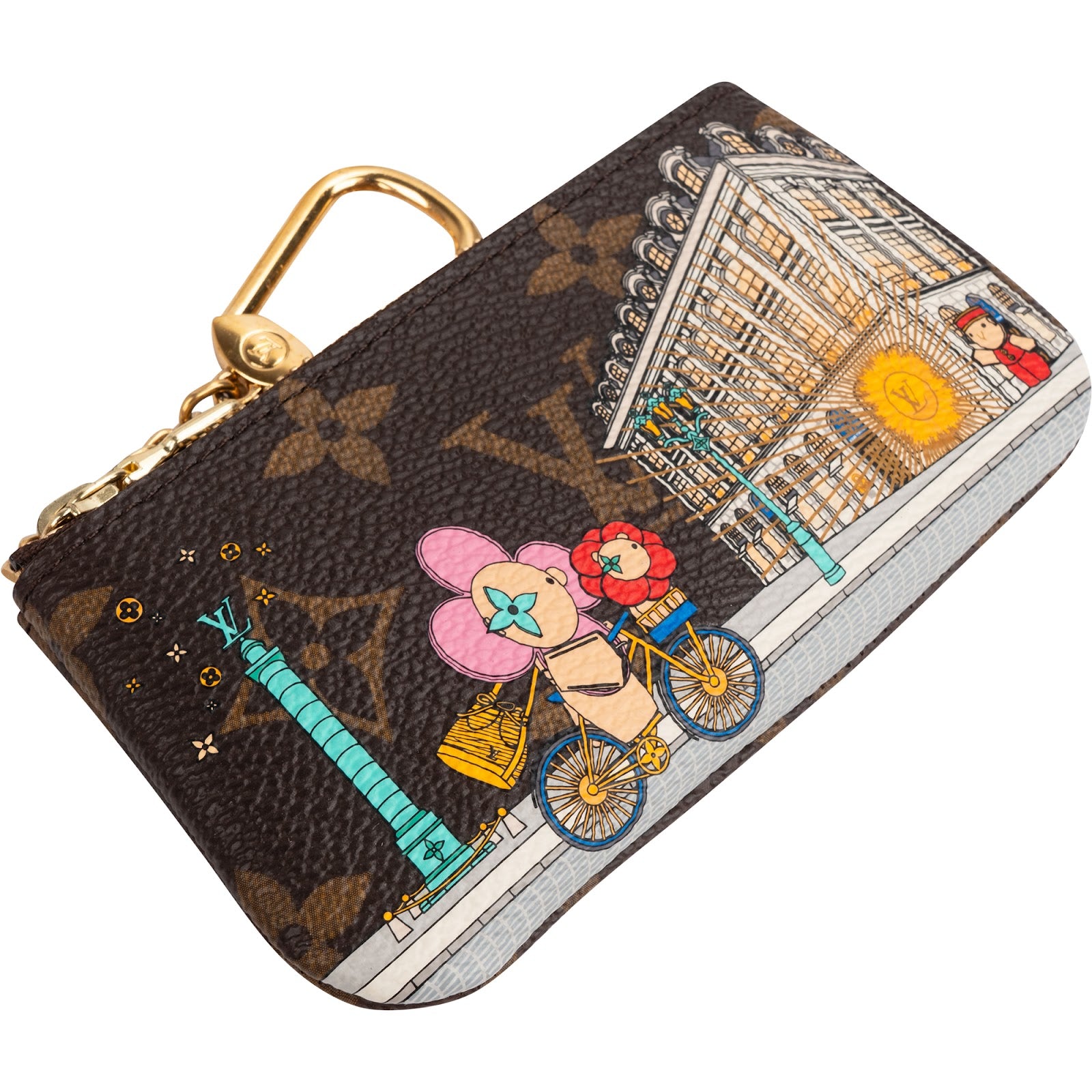 Louis Vuitton Monogram Limited Illustre Vivienne Holiday Paris Vendome Schlüßeletui