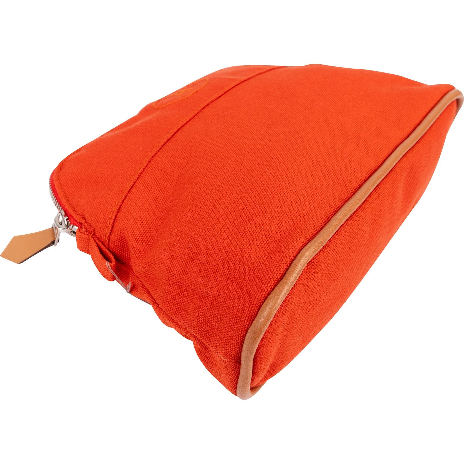 Hermès Terracota Orange Cotton Bolide Pouch