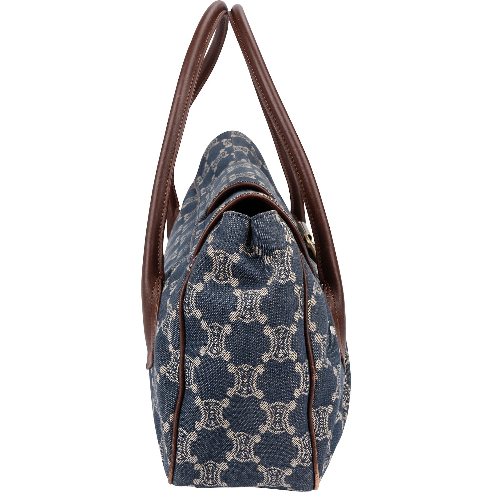 Celine Denim Macadam Monogram Buckle Handbag
