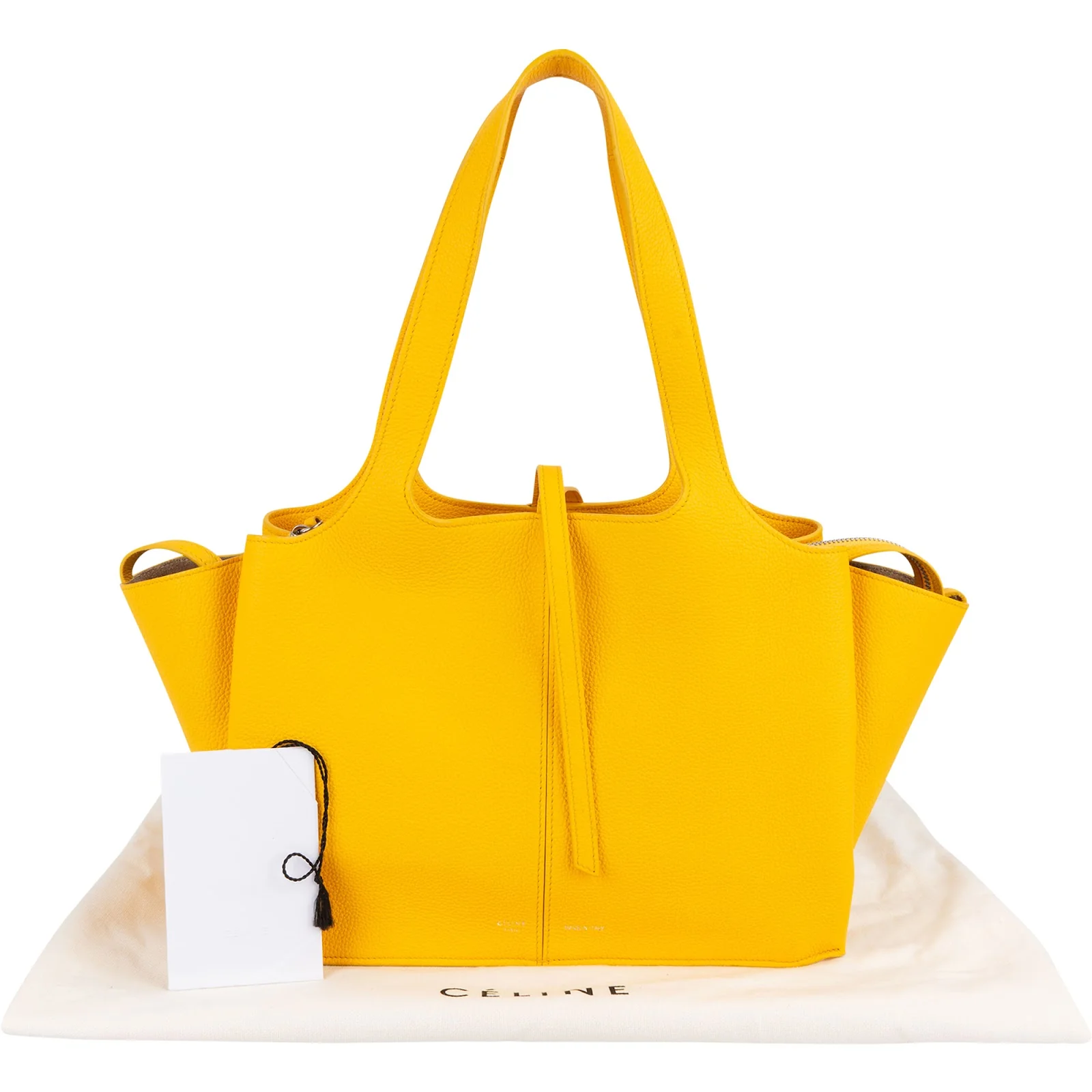 Celine Grained Calfskin Small Tri-Fold Shoulder Bag