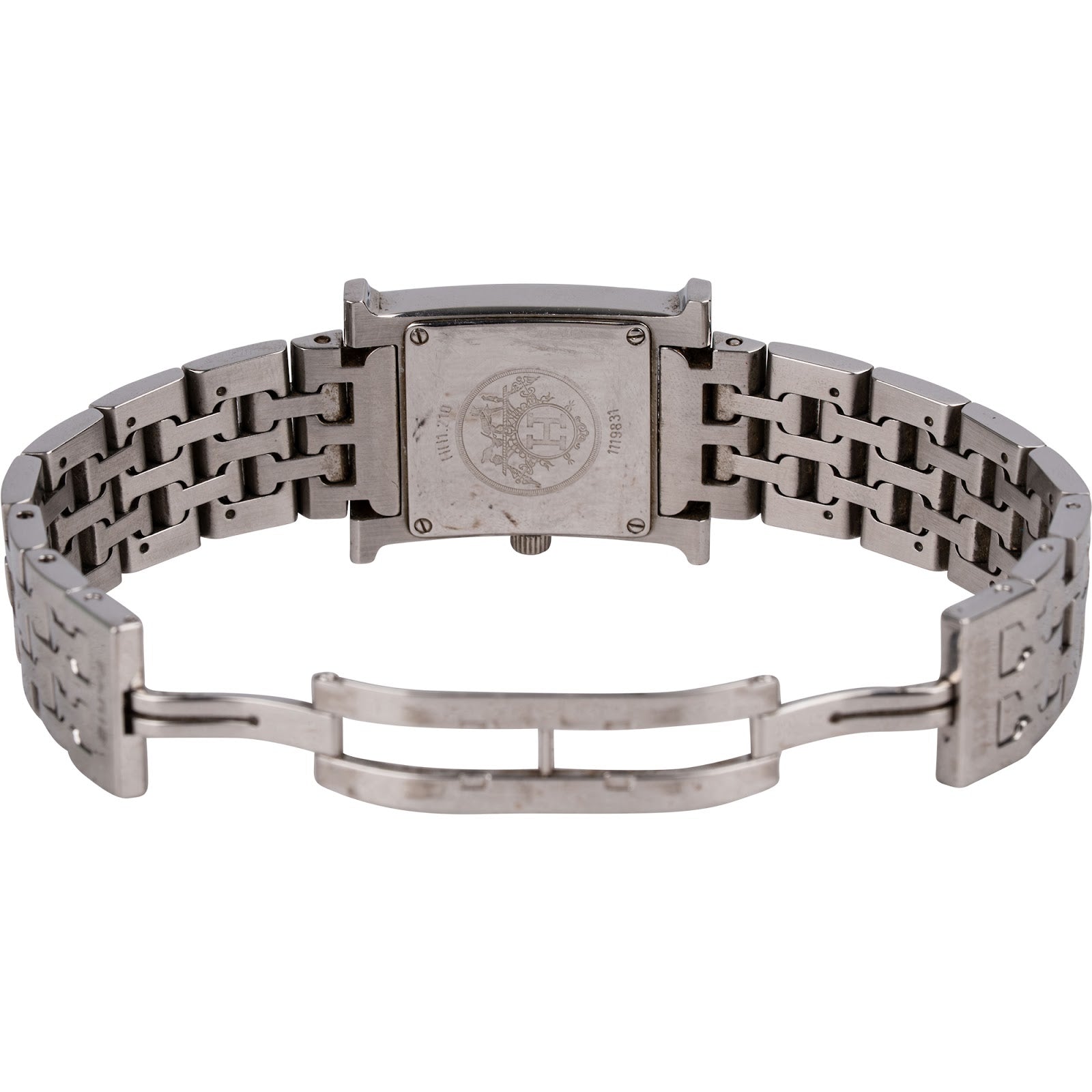 Hermès Silver Tone Heure H  HH1.210 Damenuhr
