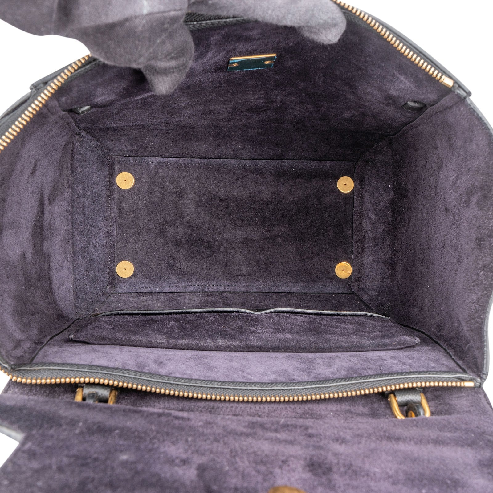 Céline Black Grained Leather Belt Handbag