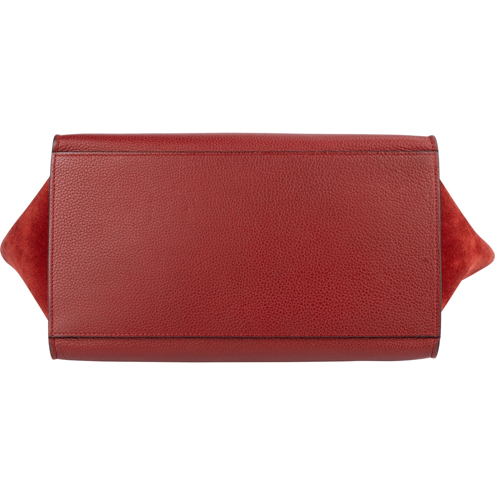Celine Grained Leather and Suede Trapeze Handbag