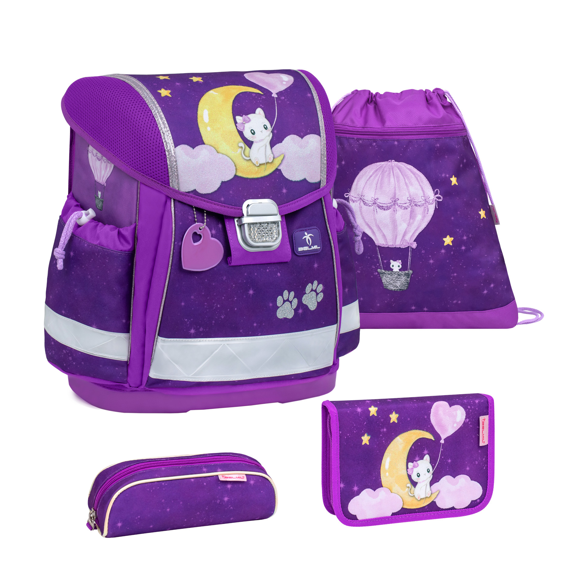 Classy ergonomic satchel set 4-piece - Caty on the Moon 