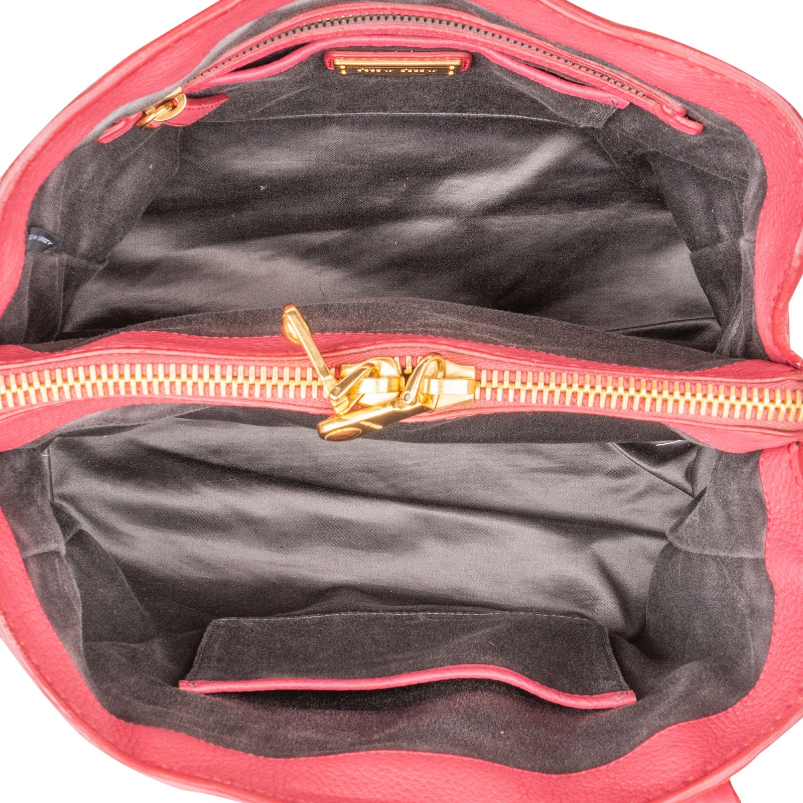 Miu Miu Vitello Pink Grained Leather Tote Handbag
