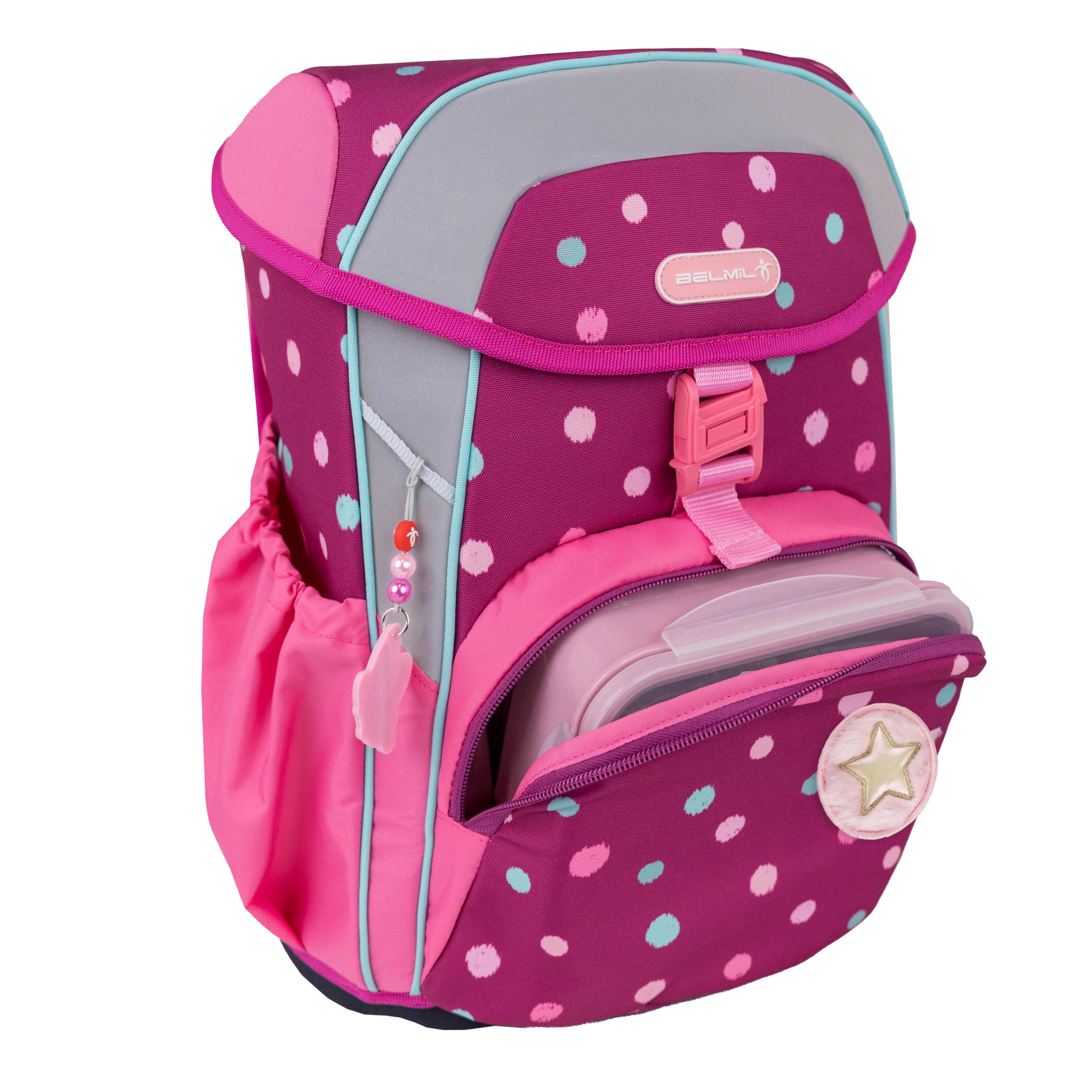 Belmil Maxi ergonomisches Schulranzen-Set 5-teilig "Starry Bubbles"