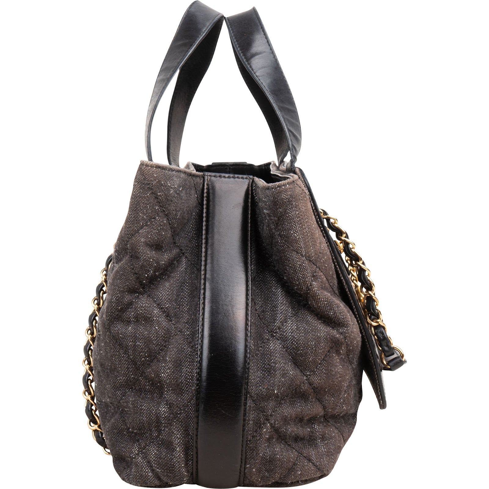 Chanel Stitching Denim CC Shoulder Handbag
