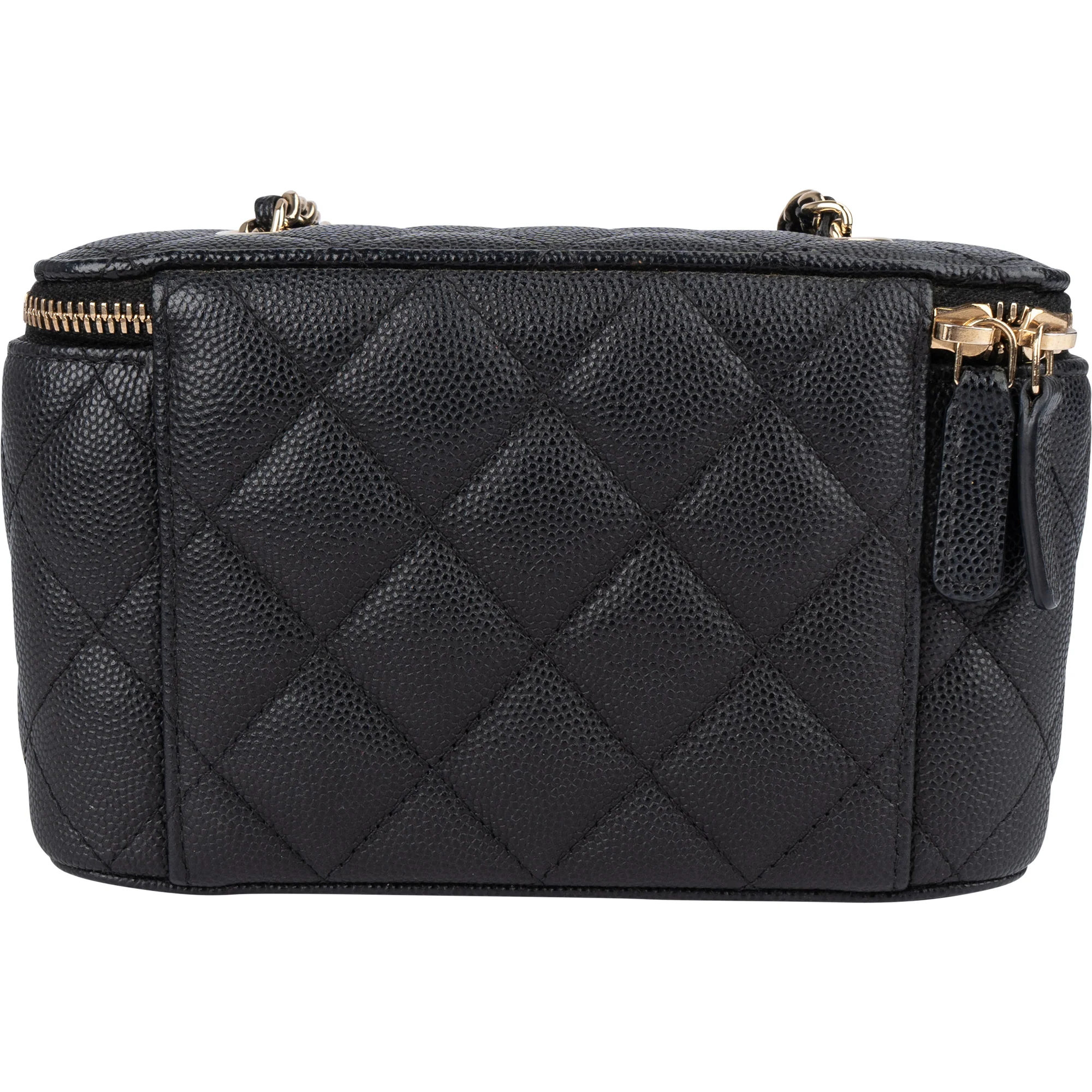 Chanel Quilted Caviar Leather Vanity Case Crossbody Bag