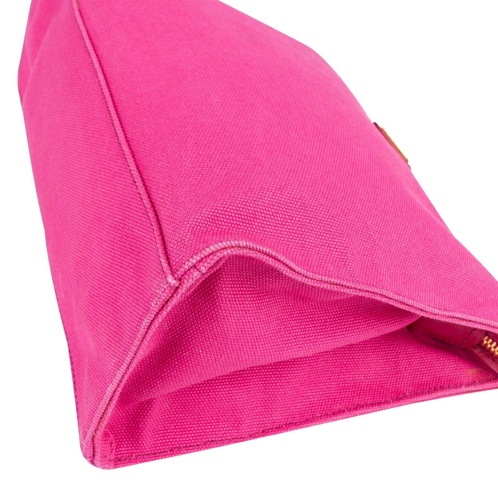 Prada Canapa Cotton Triangle Pouch Bag