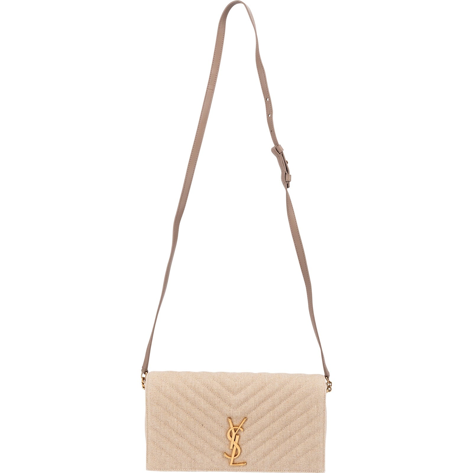 Saint Laurent Chevron Raffia Matelassé Envelope Crossbody Bag